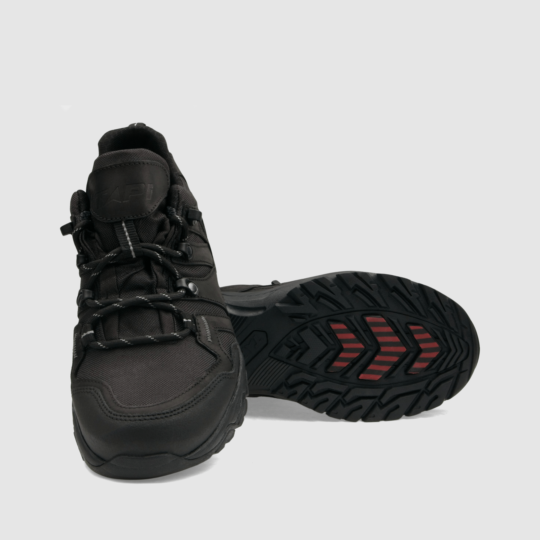 Półbut trekkingowy TAPI J - 9219 - czarna olejowana skóra - TAPI nero - Półbuty trekkingowe męskie - Czarny - 4