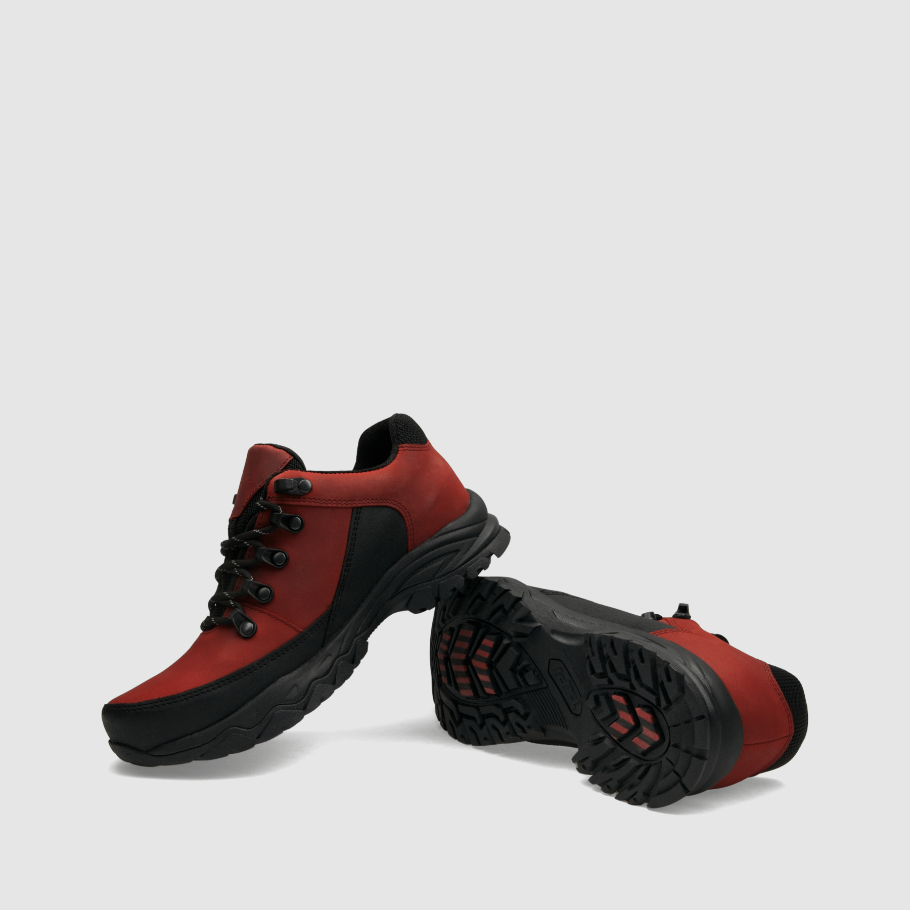 Półbut trekkingowy TAPI M - 9182 - czerwona olejowana skóra - TAPI nero - Półbuty trekkingowe męskie - Czerwony - 7