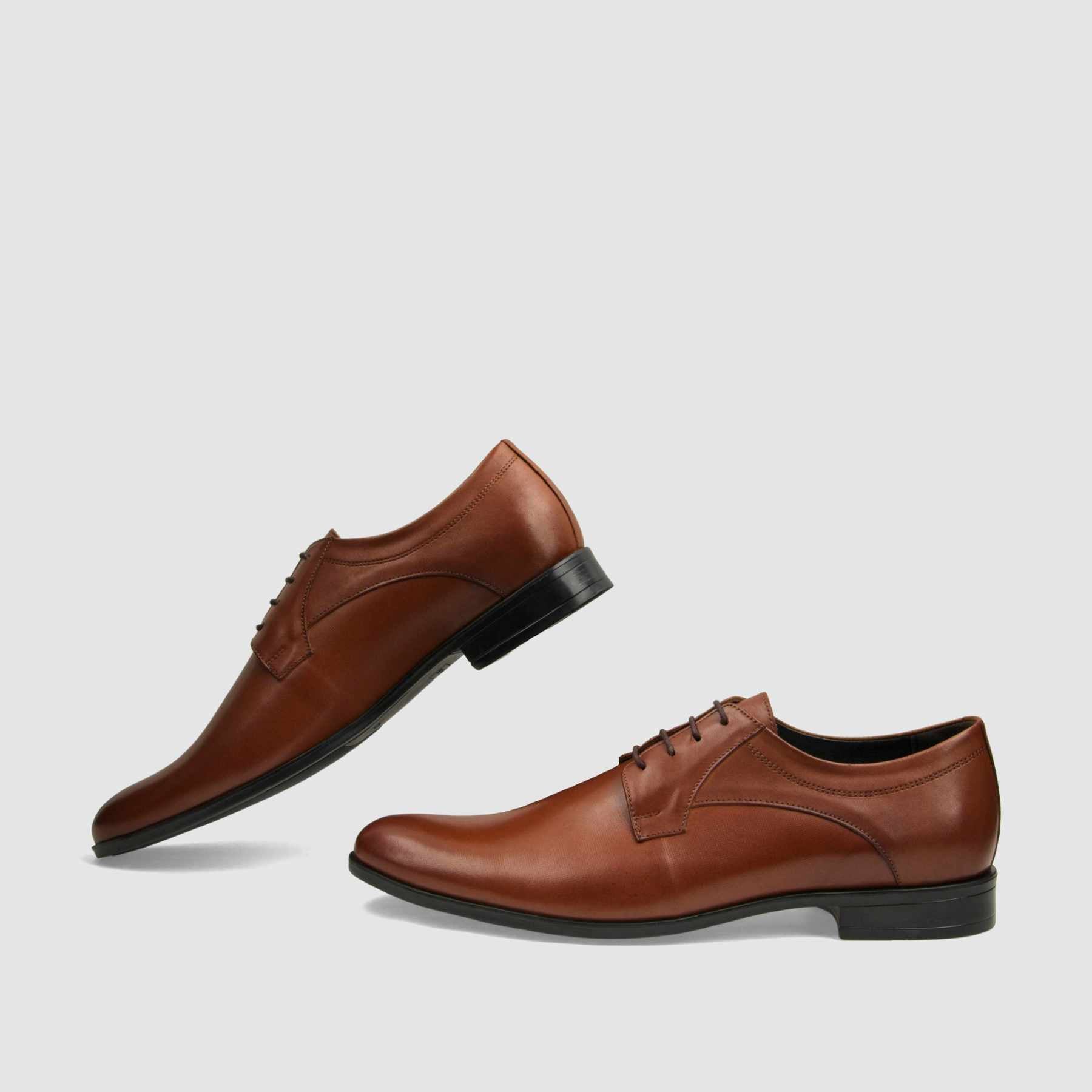 Półbut wizytowy TAPI A - 7625 brązowa licowa skóra - TAPI nero - Półbuty eleganckie sznurowane - Brązowy - 6