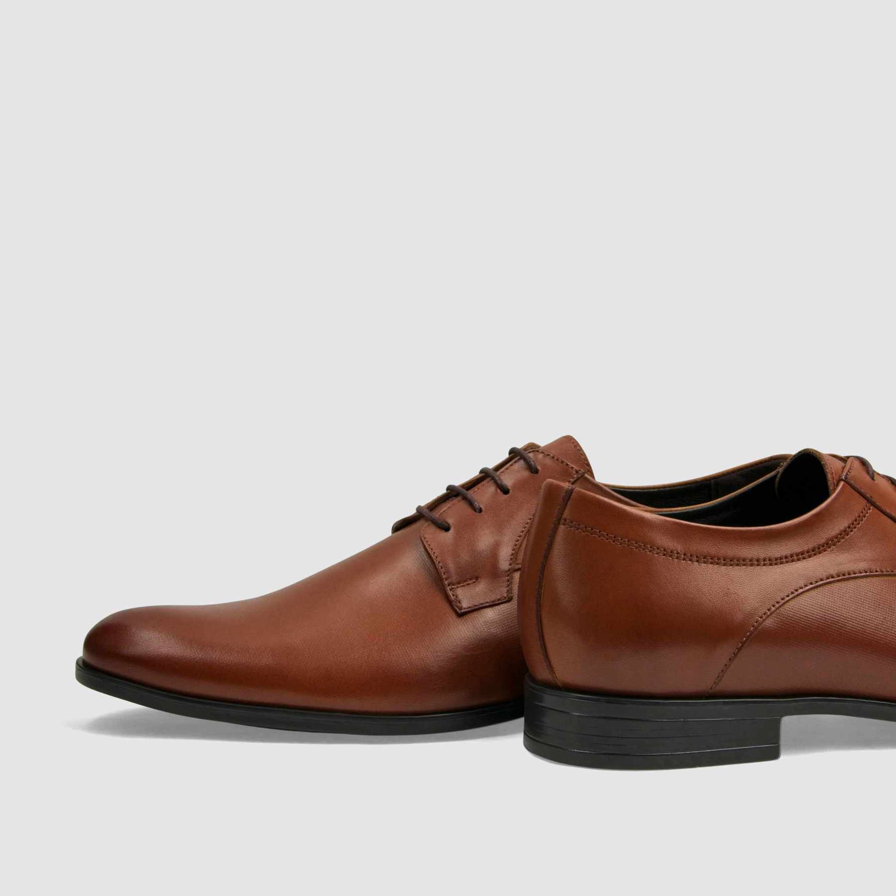 Półbut wizytowy TAPI A - 7625 brązowa licowa skóra - TAPI nero - Półbuty eleganckie sznurowane - Brązowy - 5