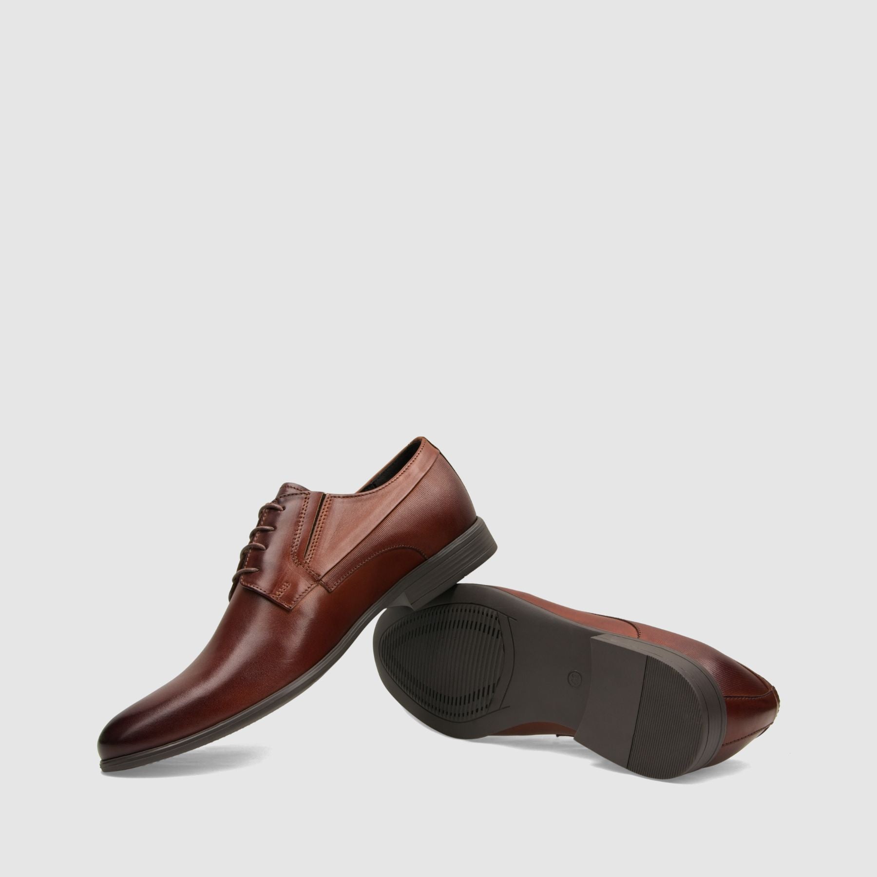 Półbut wizytowy TAPI A - 7682 brązowa licowa skóra - TAPI nero - Półbuty eleganckie sznurowane - Brązowy - 7