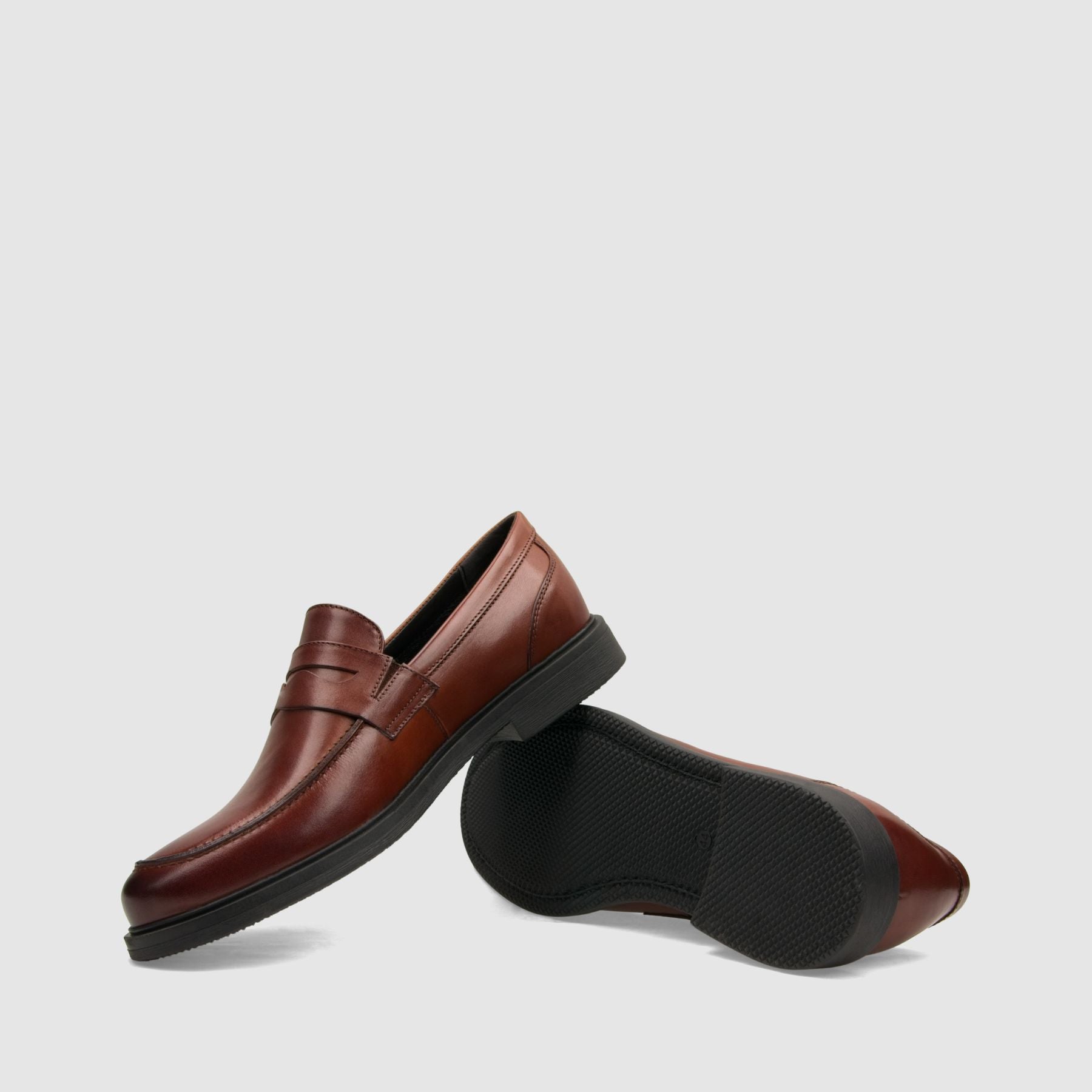 Półbut wizytowy TAPI C - 7542 brązowa licowa skóra - TAPI nero - Półbuty eleganckie wzuwane - Brązowy - 7