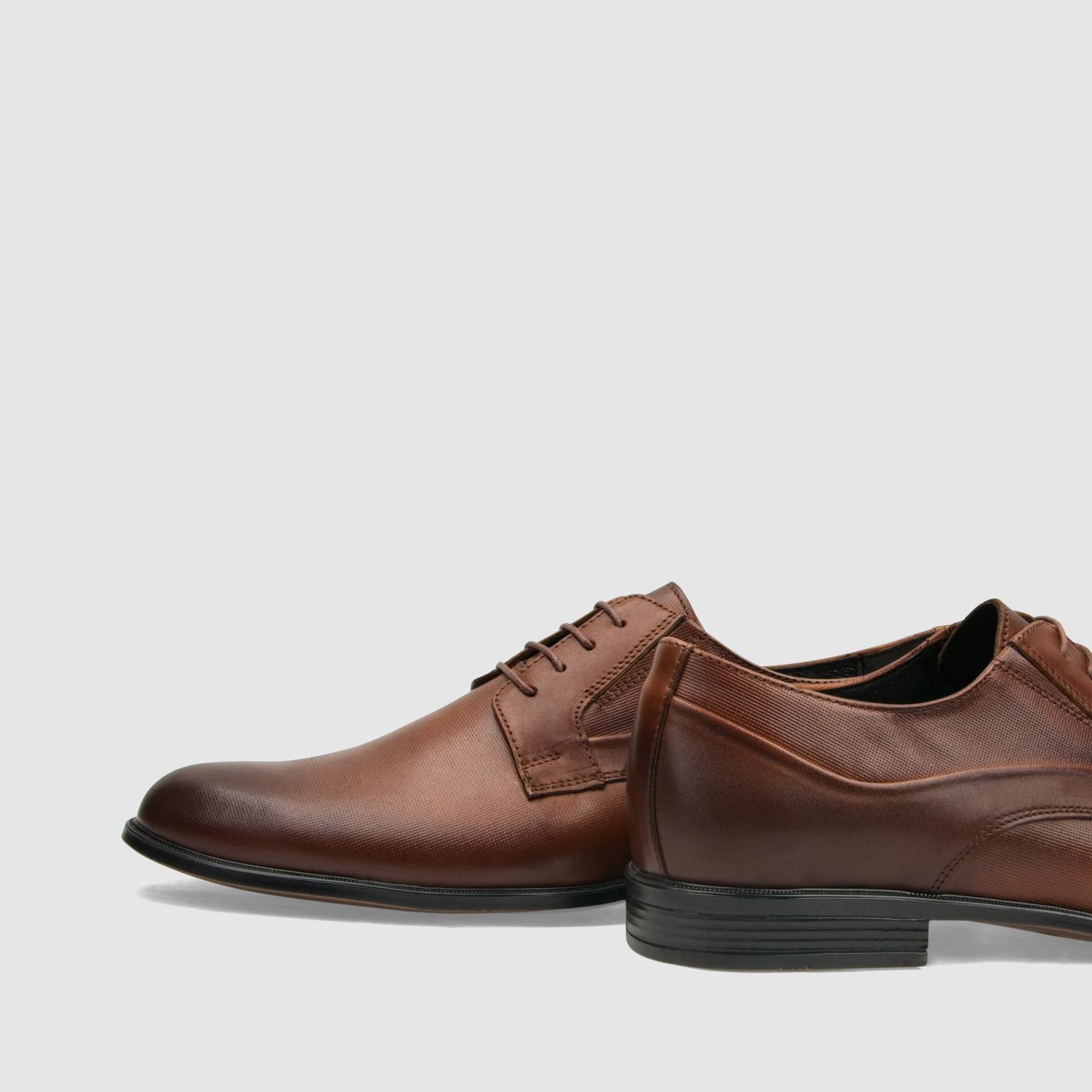 Półbut wizytowy TAPI D - 7494 brązowa licowa skóra - TAPI nero - Półbuty eleganckie sznurowane - Brązowy - 5