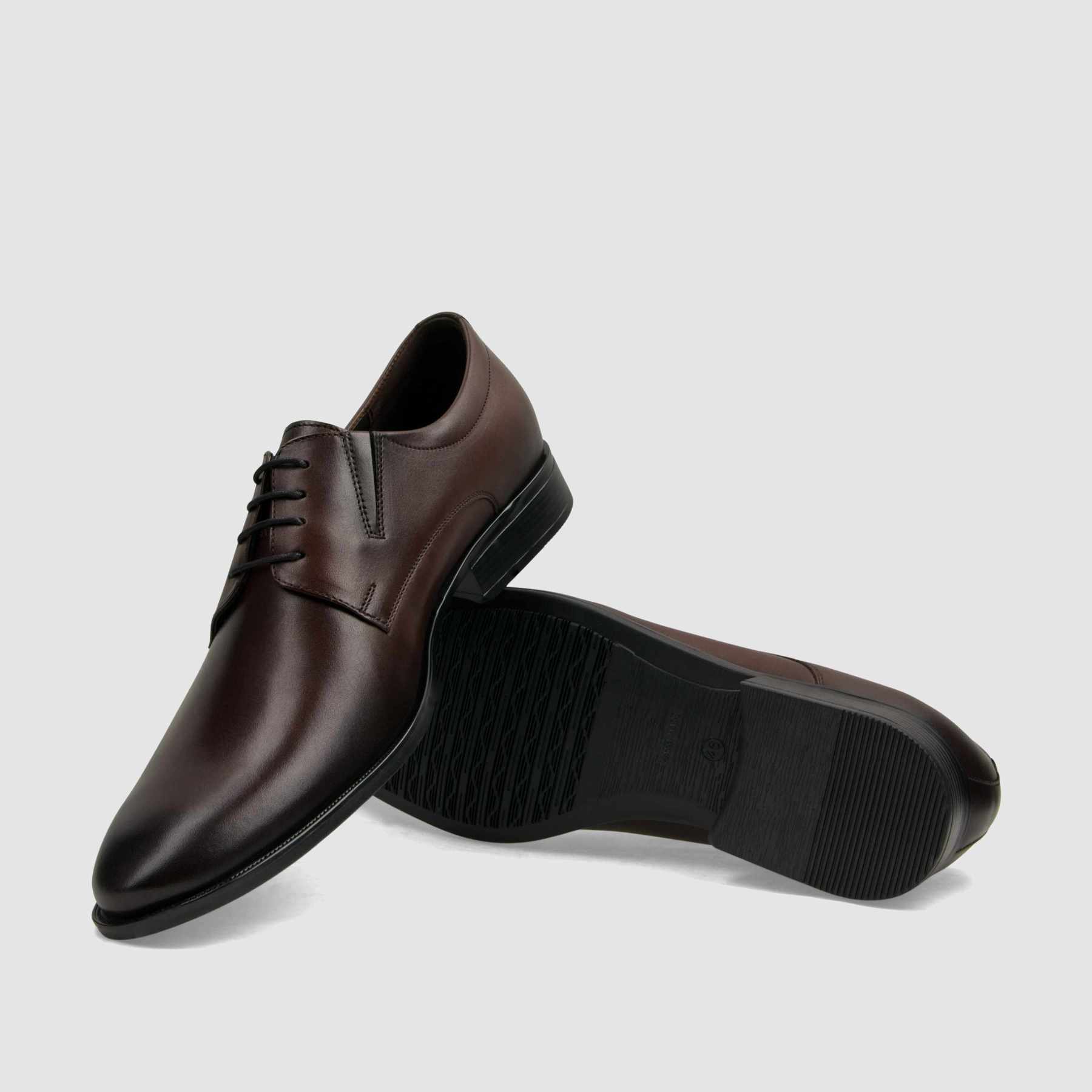 Półbut wizytowy TAPI H - 4928 bordowa licowa skóra - TAPI nero - Półbuty eleganckie sznurowane - Bordowy - 7