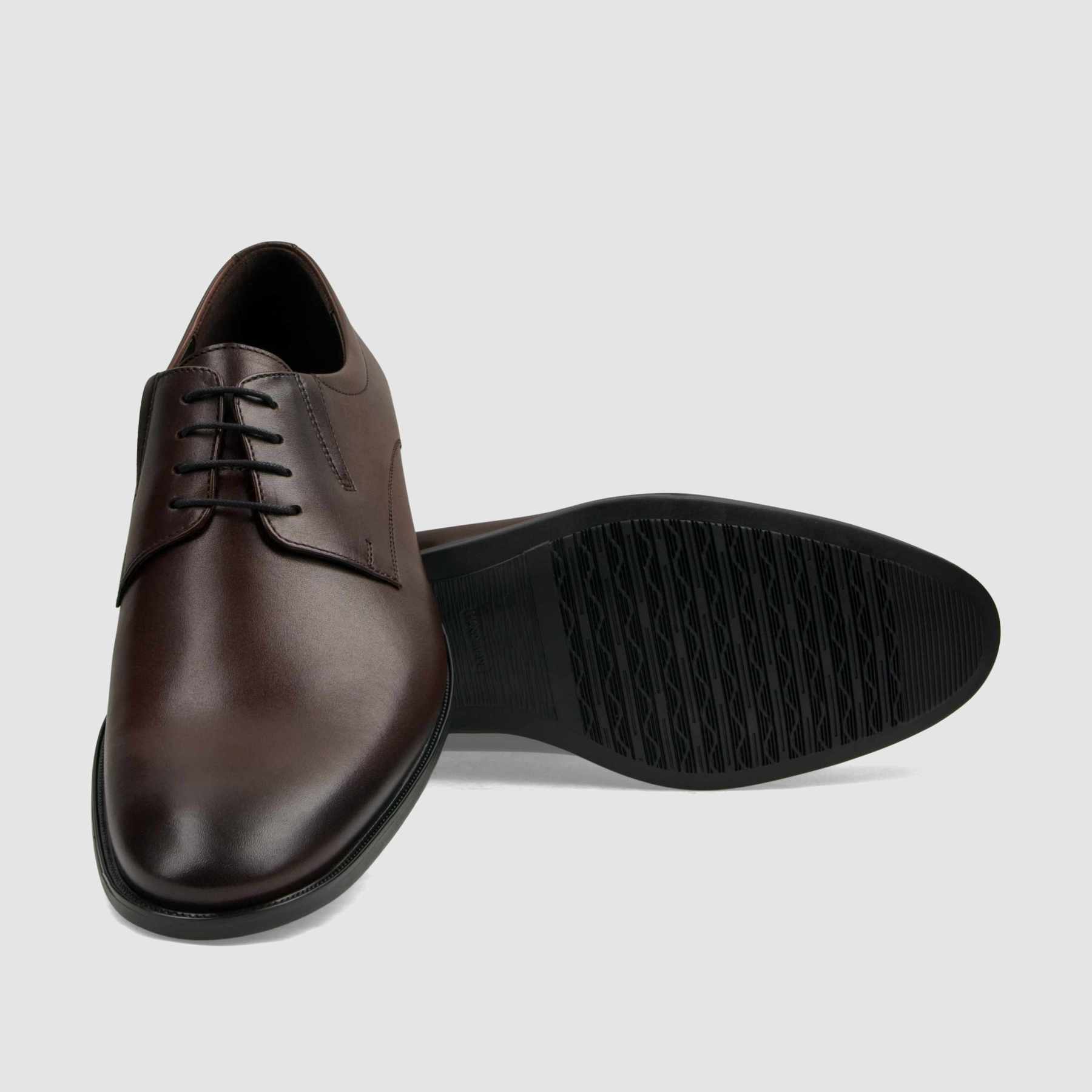 Półbut wizytowy TAPI H - 4928 bordowa licowa skóra - TAPI nero - Półbuty eleganckie sznurowane - Bordowy - 4