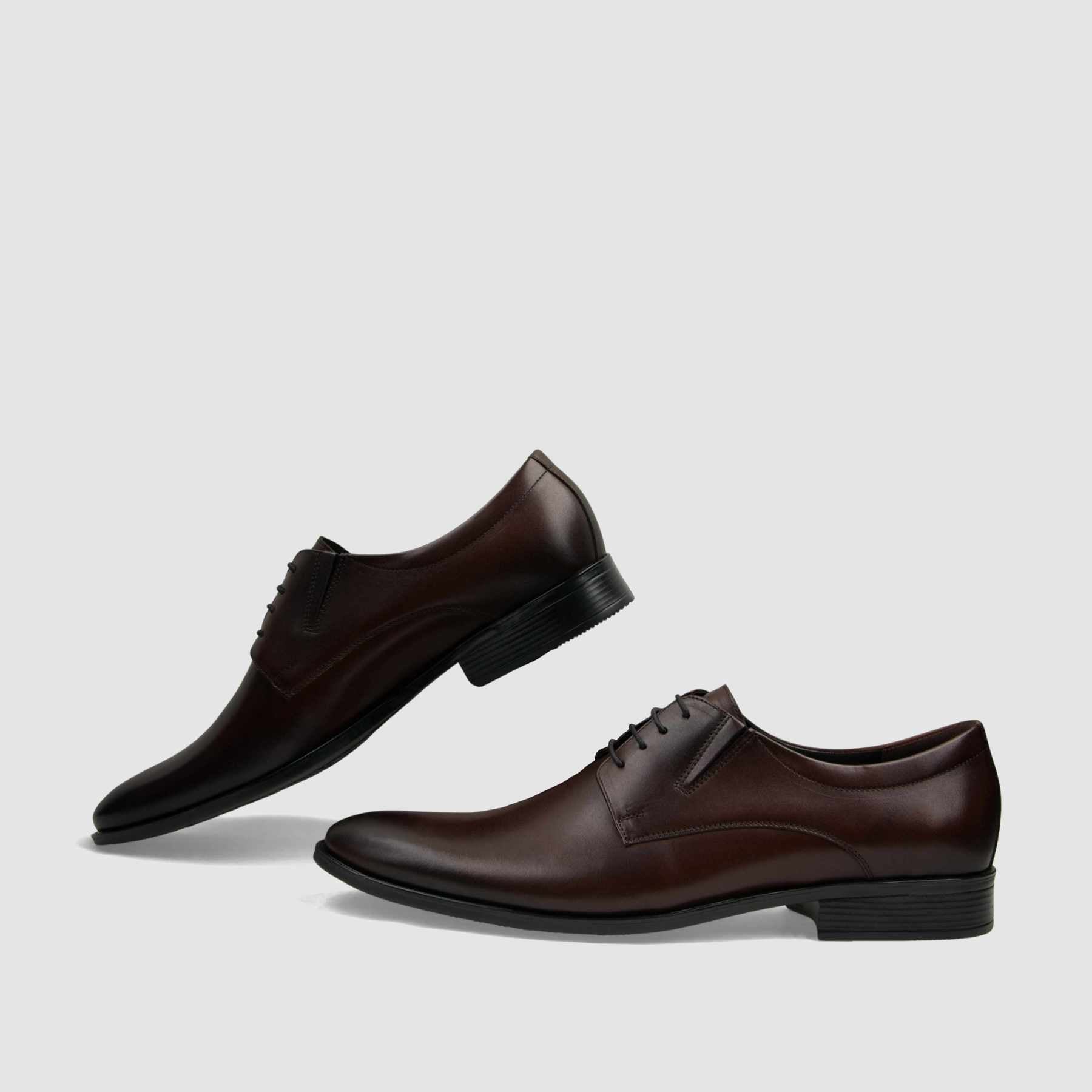 Półbut wizytowy TAPI H - 4928 bordowa licowa skóra - TAPI nero - Półbuty eleganckie sznurowane - Bordowy - 6