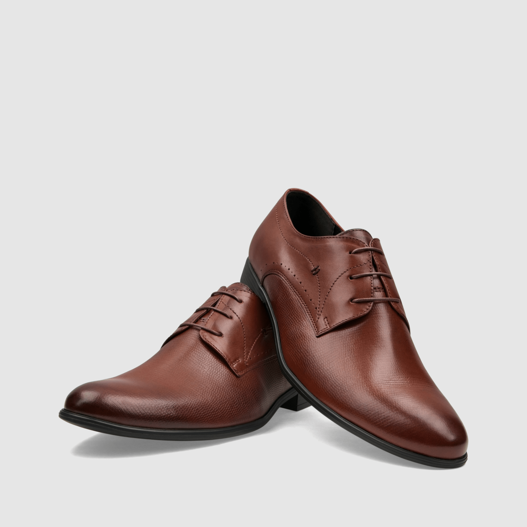 Półbut wizytowy TAPI K - 5317 brązowa licowa skóra - TAPI nero - Półbuty eleganckie sznurowane - Brązowy - 3