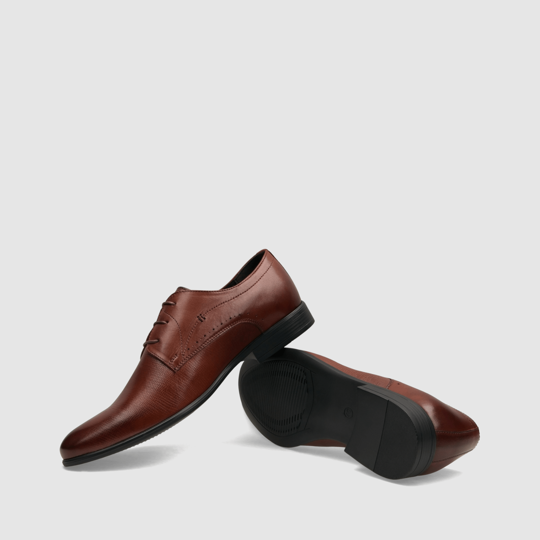 Półbut wizytowy TAPI K - 5317 brązowa licowa skóra - TAPI nero - Półbuty eleganckie sznurowane - Brązowy - 7