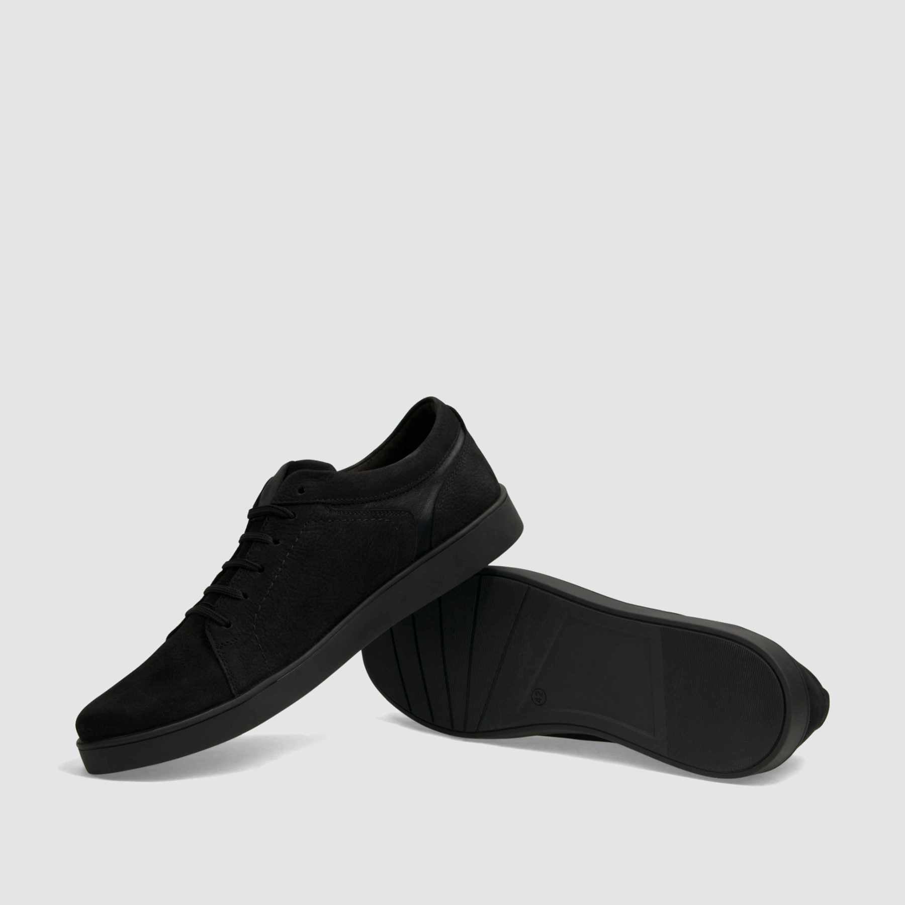 Trampki TAPI A - 7631 czarna nubukowa skóra - TAPI nero - Sneakersy i sportowe - Czarny - 7