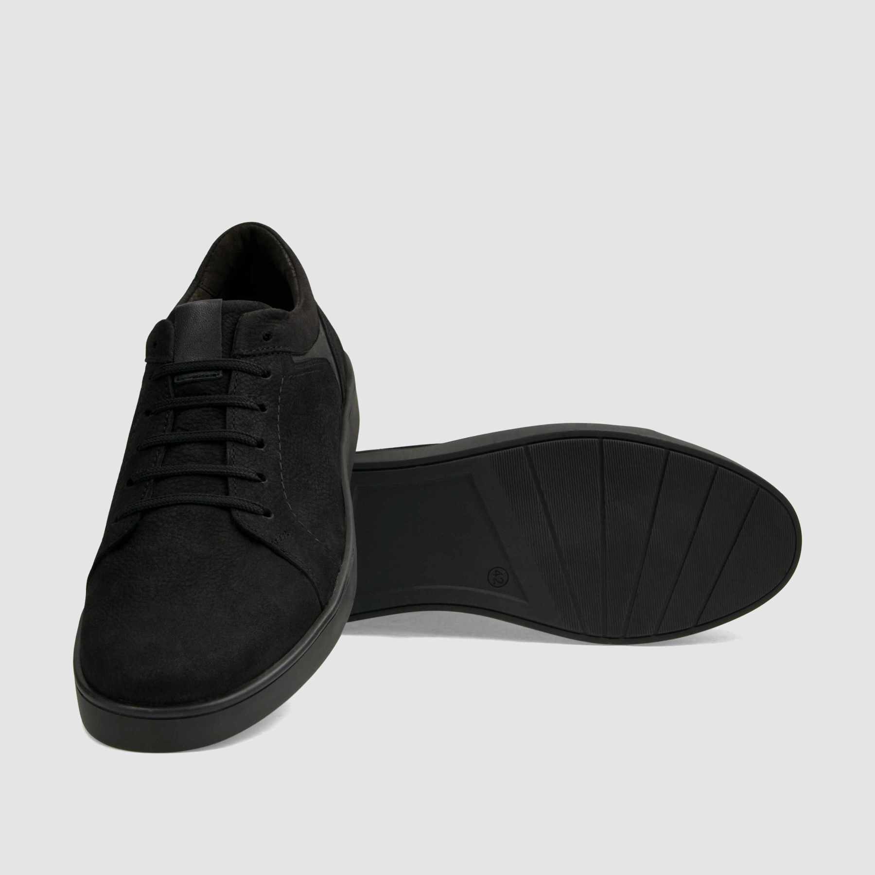 Trampki TAPI A - 7631 czarna nubukowa skóra - TAPI nero - Sneakersy i sportowe - Czarny - 4