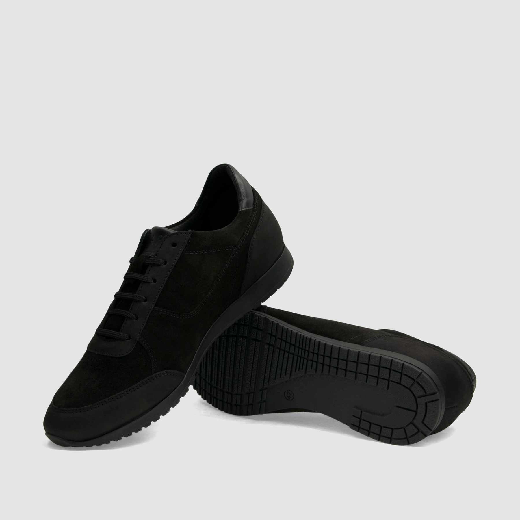Trampki TAPI A - 7633 czarna nubukowa skóra - TAPI nero - Sneakersy i sportowe - Czarny - 7