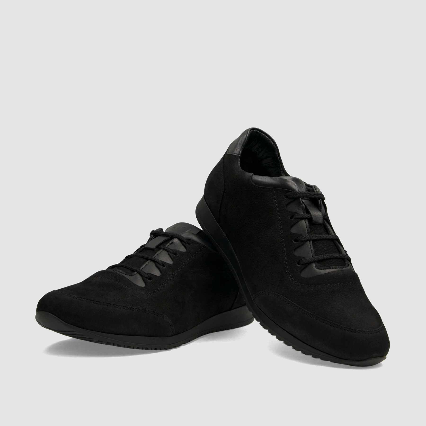 Trampki TAPI A - 7635 czarna nubukowa skóra - TAPI nero - Sneakersy i sportowe - Czarny - 3