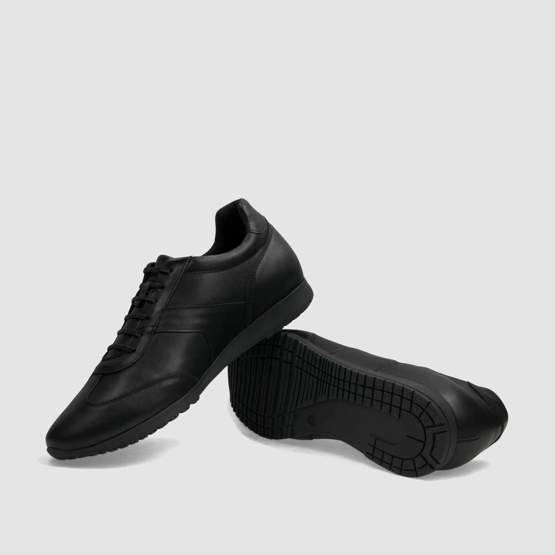 Trampki TAPI C - 7387 czarna licowa skóra - TAPI nero - Sneakersy i sportowe - Czarny - 7