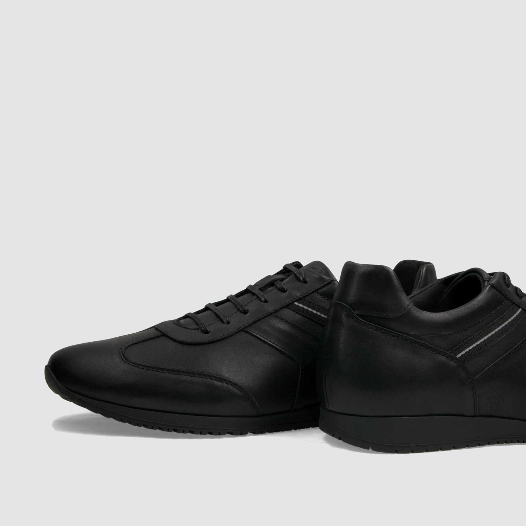 Trampki TAPI C - 7387 czarna licowa skóra - TAPI nero - Sneakersy i sportowe - Czarny - 5