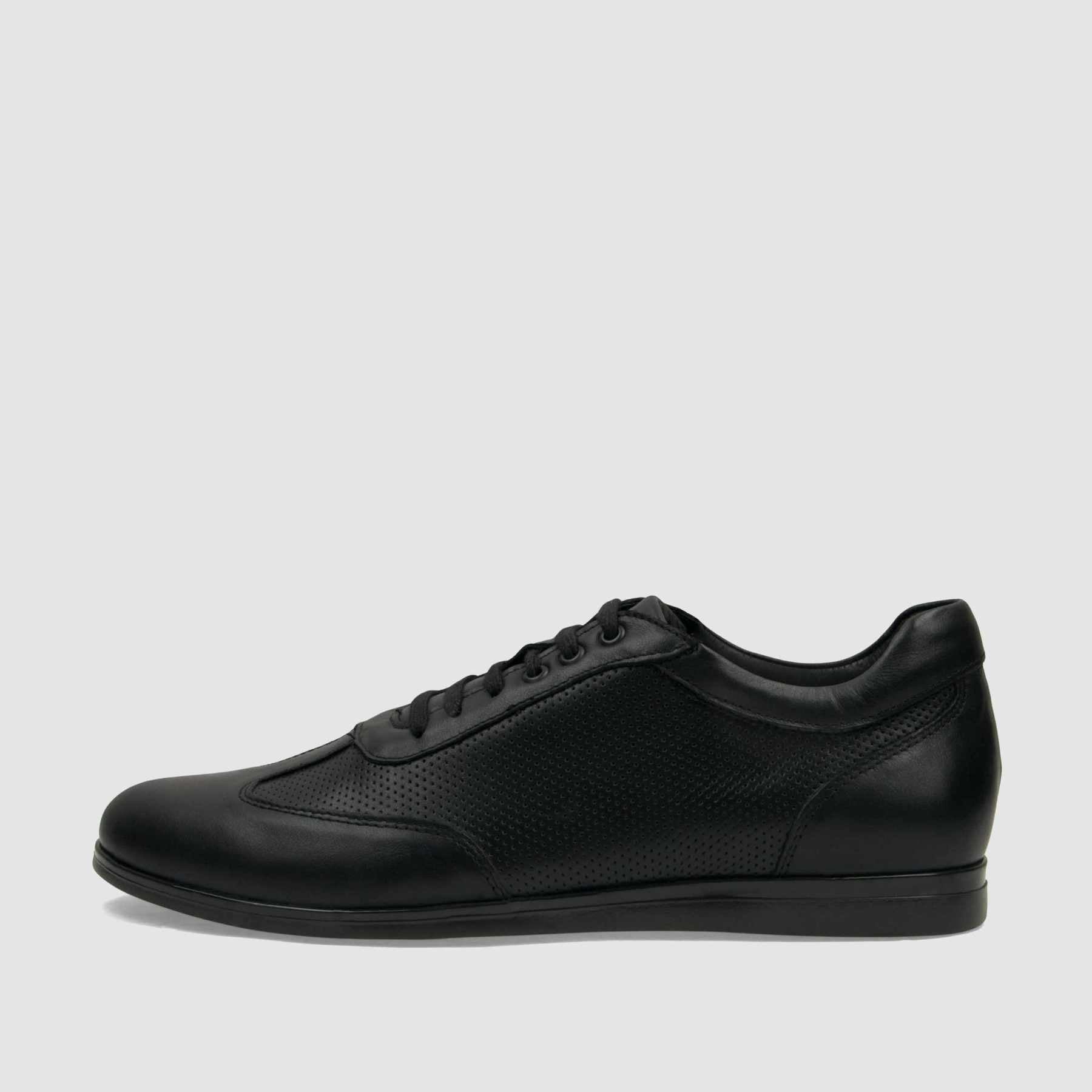 Trampki TAPI C - 7636 czarna licowa skóra z tłoczeniem - TAPI nero - Sneakersy i sportowe - Czarny - 2