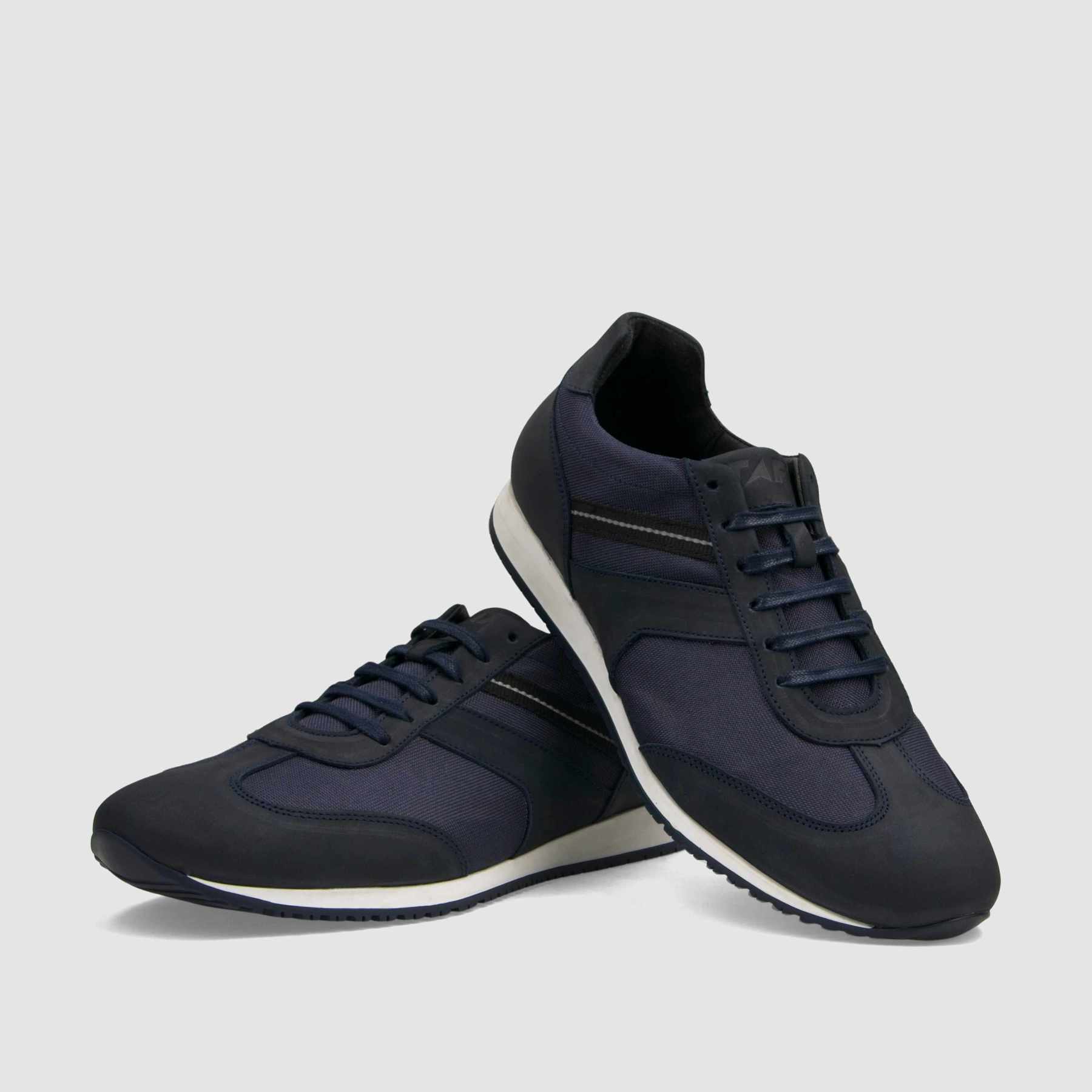 Trampki TAPI E - 7387 granatowa nubukowa skóra - TAPI nero - Sneakersy i sportowe - Granatowy - 3