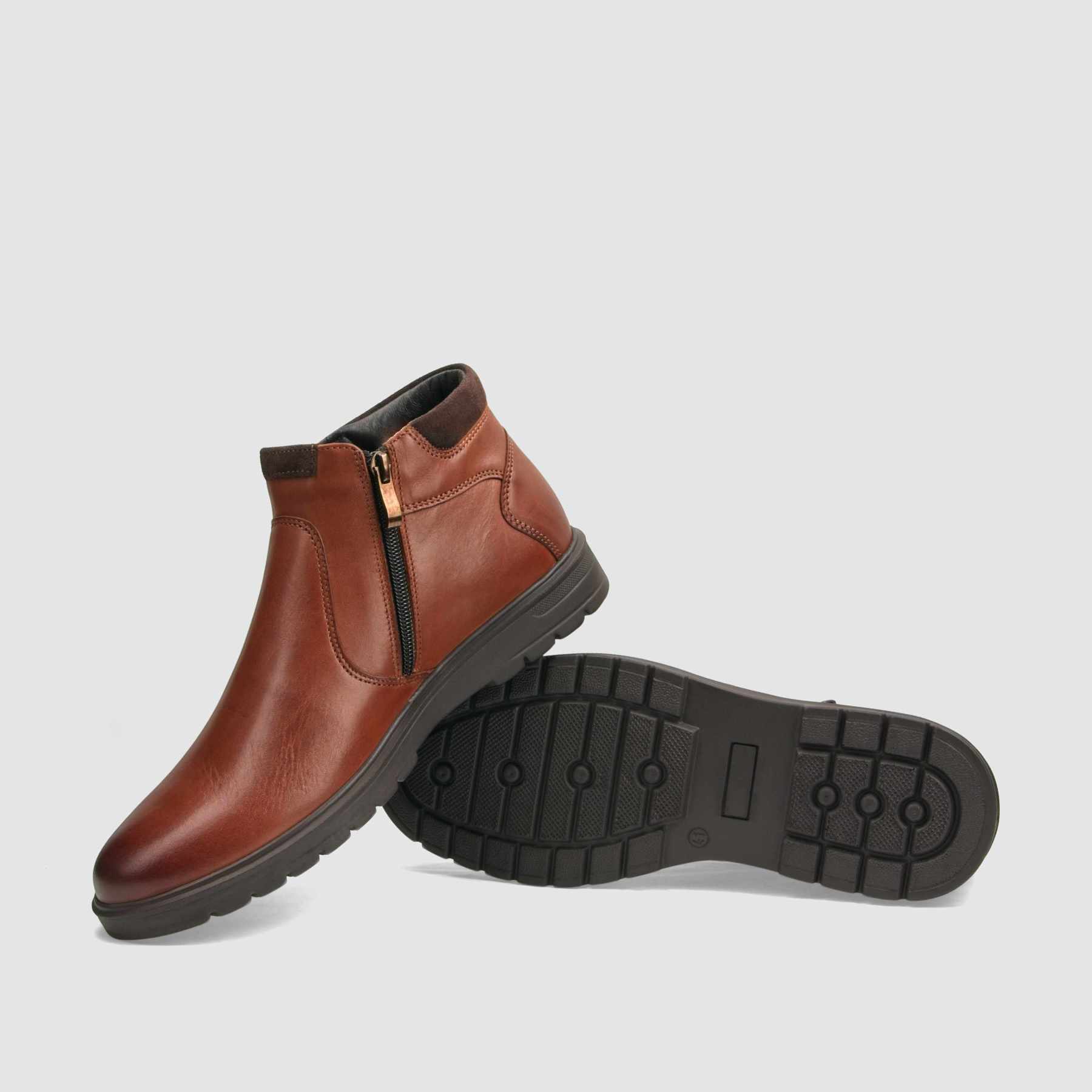 Trzewik casual TAPI F - 2504 brązowa licowa skora - TAPI nero - Trzewiki na zamek casual - Brązowy - 7