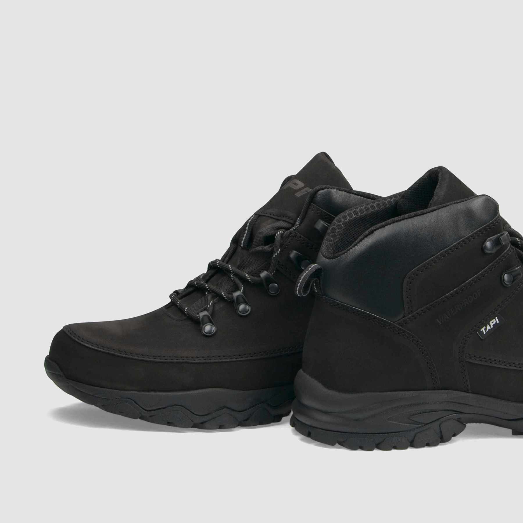 Trzewik trekkingowy TAPI A - 9200 czarna skóra nubukowa - TAPI nero - Trzewiki trekkingowe męskie - Czarny - 5
