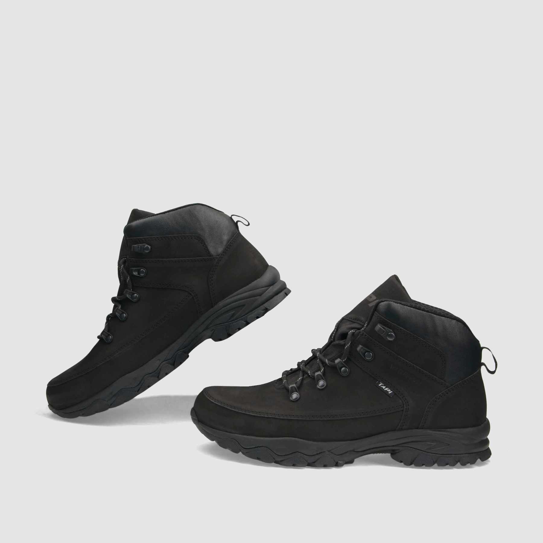 Trzewik trekkingowy TAPI A - 9200 czarna skóra nubukowa - TAPI nero - Trzewiki trekkingowe męskie - Czarny - 6