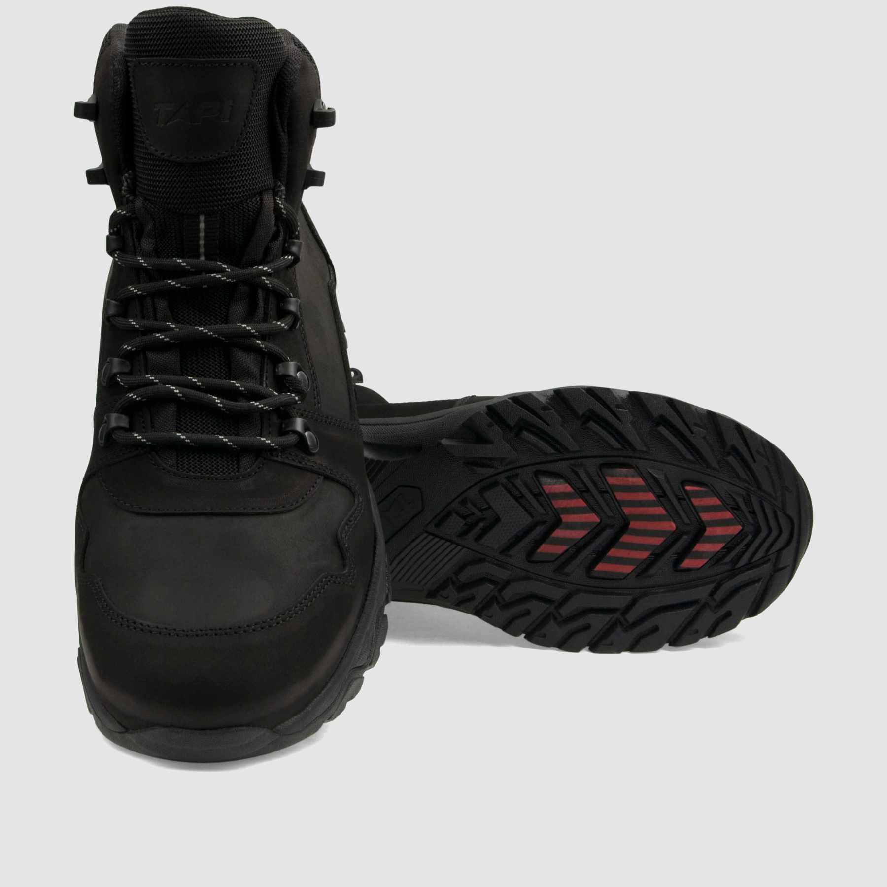 Trzewik trekkingowy TAPI D - 9172 czarna skóra nubukowa - TAPI nero - Trzewiki trekkingowe męskie - Czarny - 4