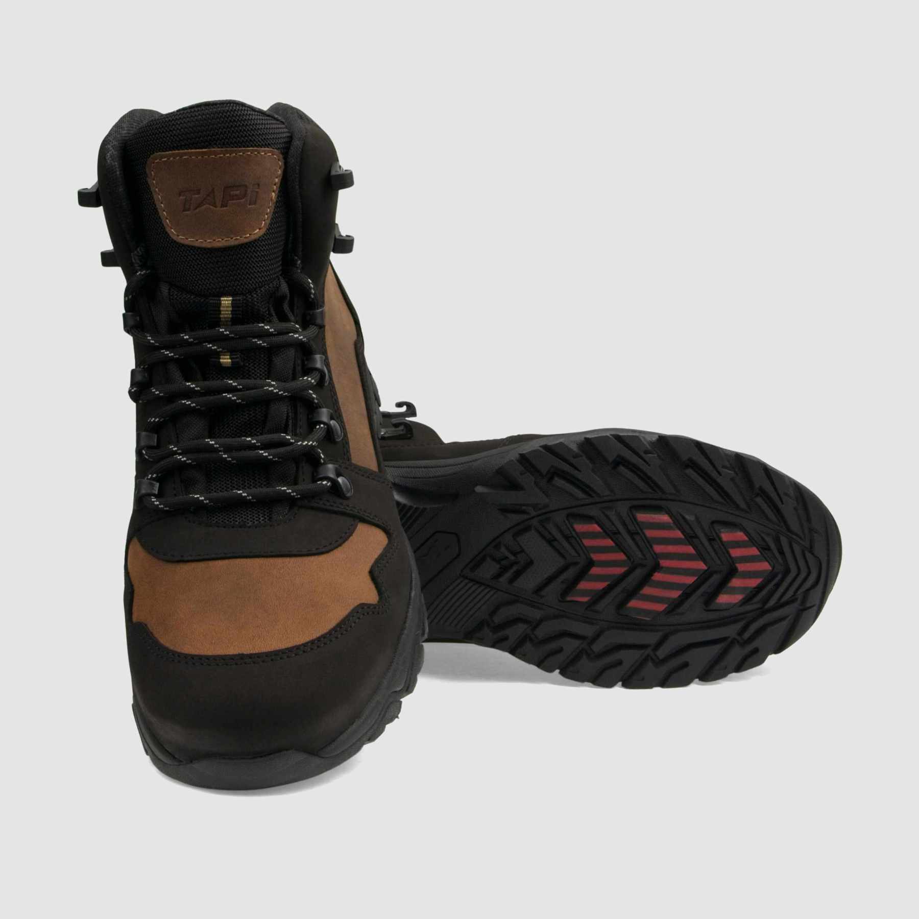 Trzewik trekkingowy TAPI D - 9173 brązowa skóra nubukowa - TAPI nero - Trzewiki trekkingowe męskie - Brązowy - 4