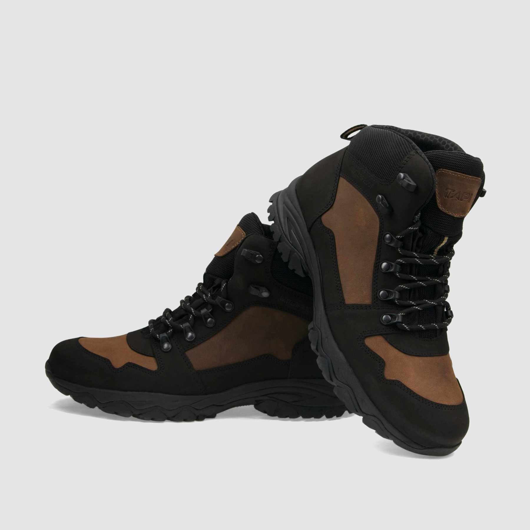 Trzewik trekkingowy TAPI D - 9173 brązowa skóra nubukowa - TAPI nero - Trzewiki trekkingowe męskie - Brązowy - 3