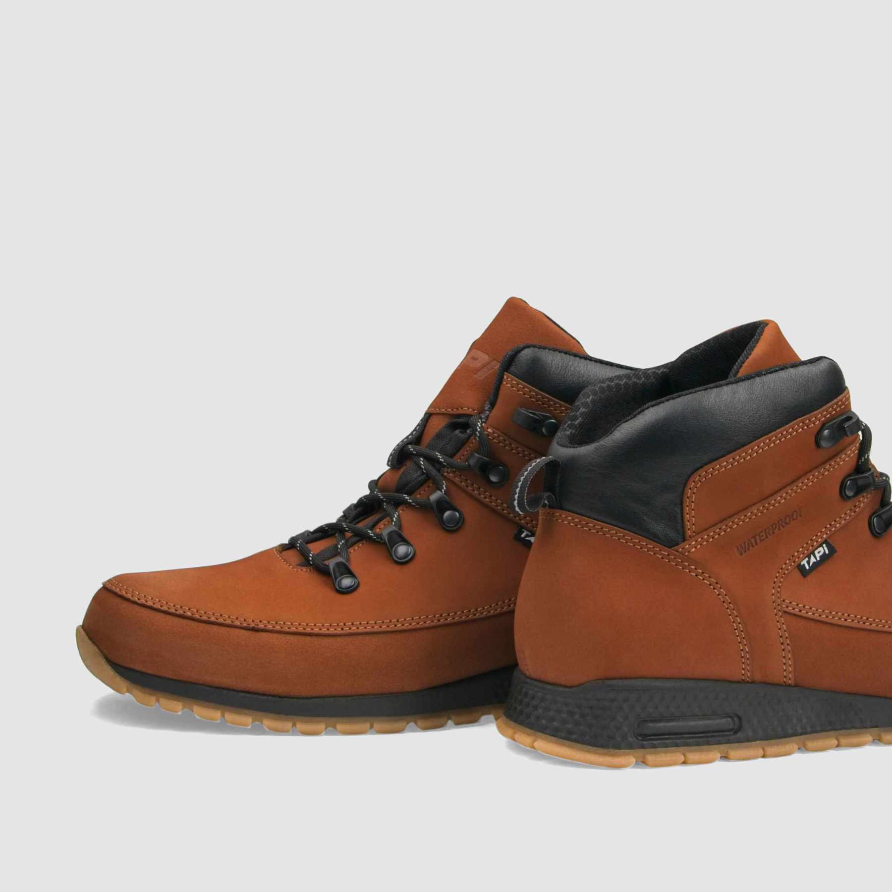 Trzewik trekkingowy TAPI D - 9200 jasno brązowa skóra nubukowa - TAPI nero - Trzewiki trekkingowe męskie - Brąz - 5