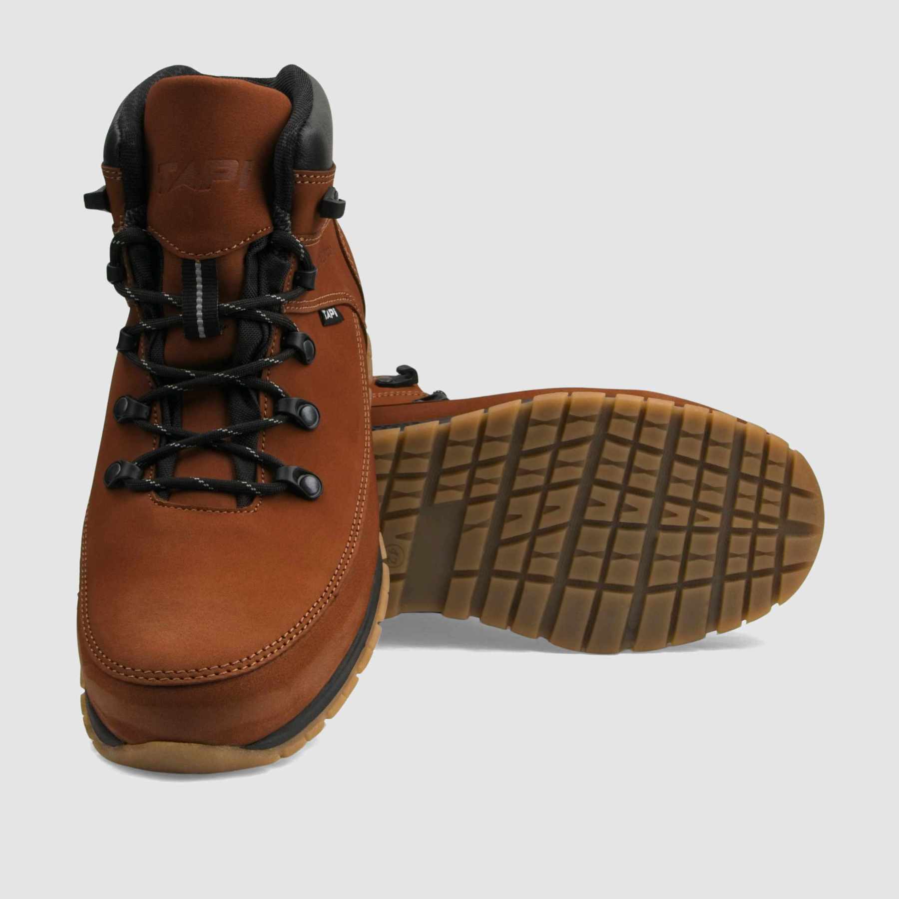 Trzewik trekkingowy TAPI D - 9200 jasno brązowa skóra nubukowa - TAPI nero - Trzewiki trekkingowe męskie - Brąz - 4