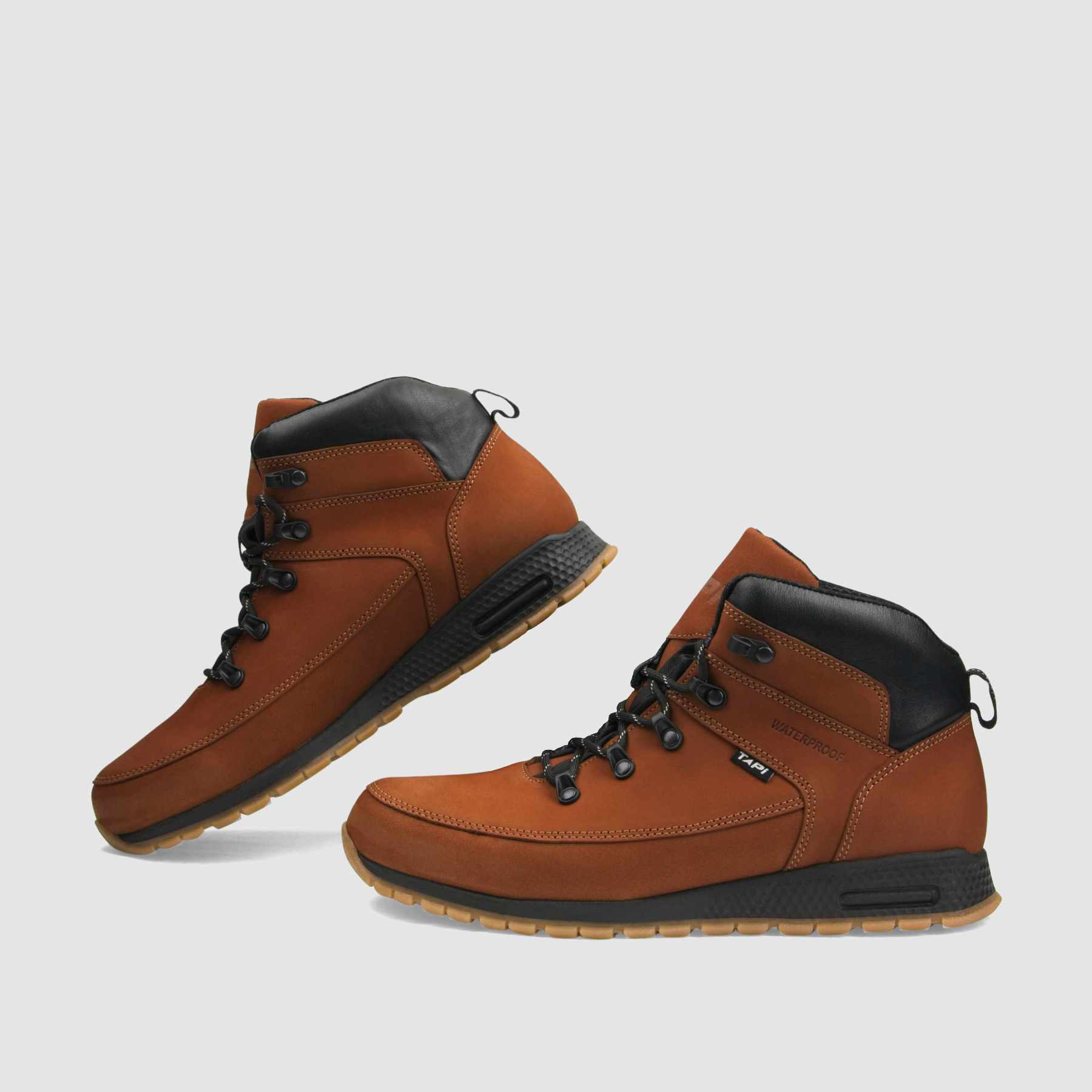 Trzewik trekkingowy TAPI D - 9200 jasno brązowa skóra nubukowa - TAPI nero - Trzewiki trekkingowe męskie - Brąz - 6