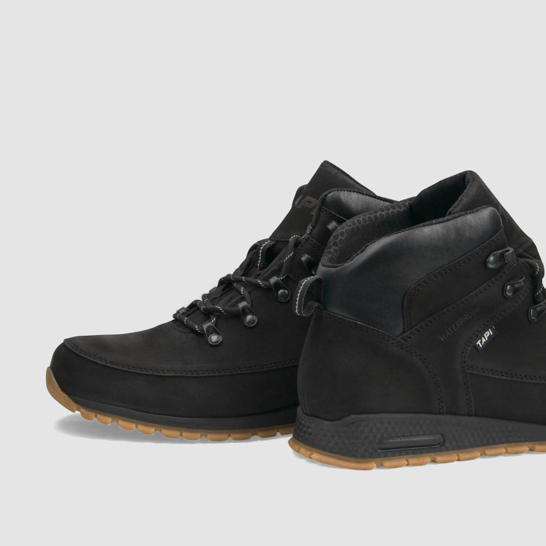 Trzewik trekkingowy TAPI E - 9200 czarna skóra nubukowa - TAPI nero - Trzewiki trekkingowe męskie - Czarny - 5