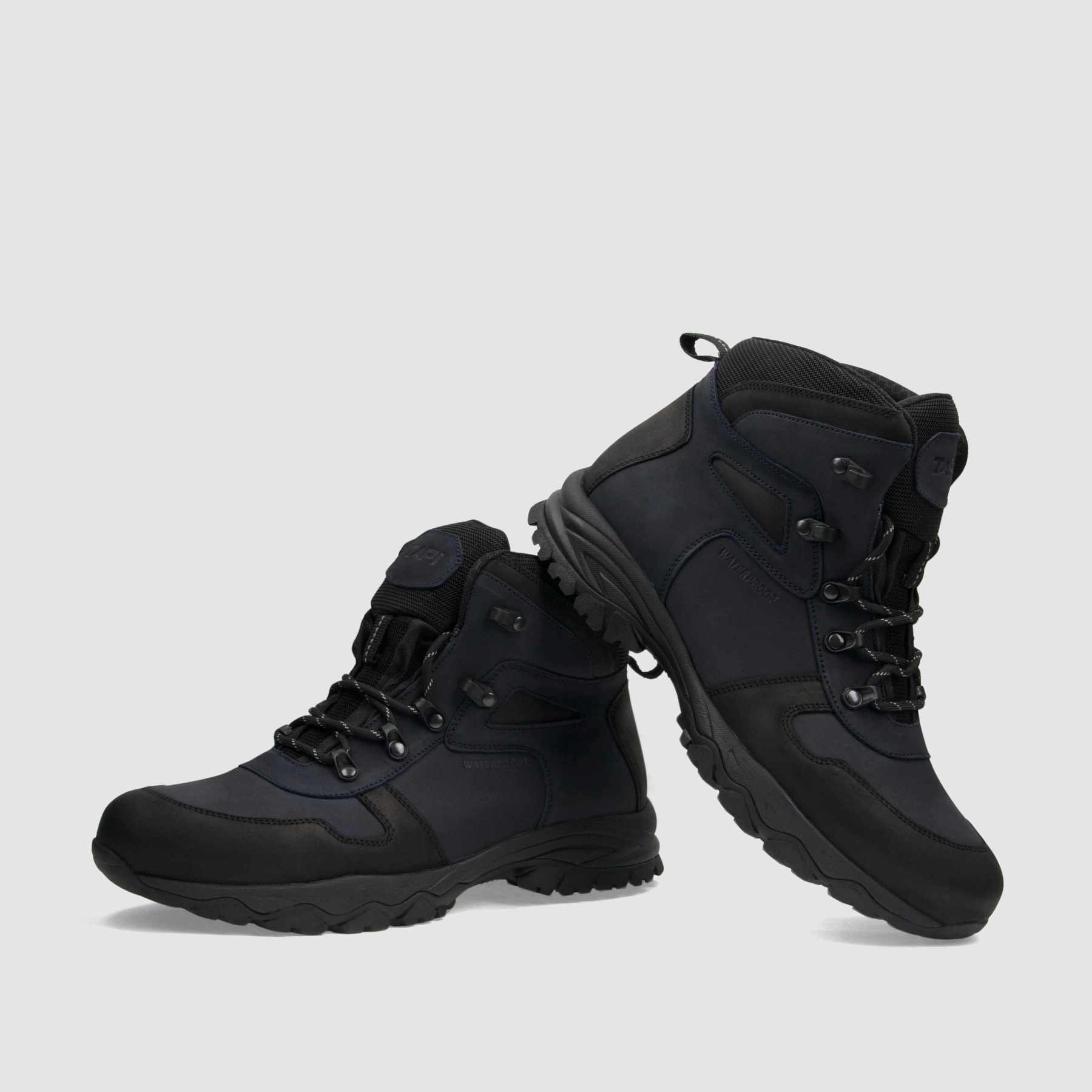 Trzewik trekkingowy TAPI M - 9153 granatowa skóra nubukowa - TAPI nero - Trzewiki trekkingowe męskie - Granatowy - 3