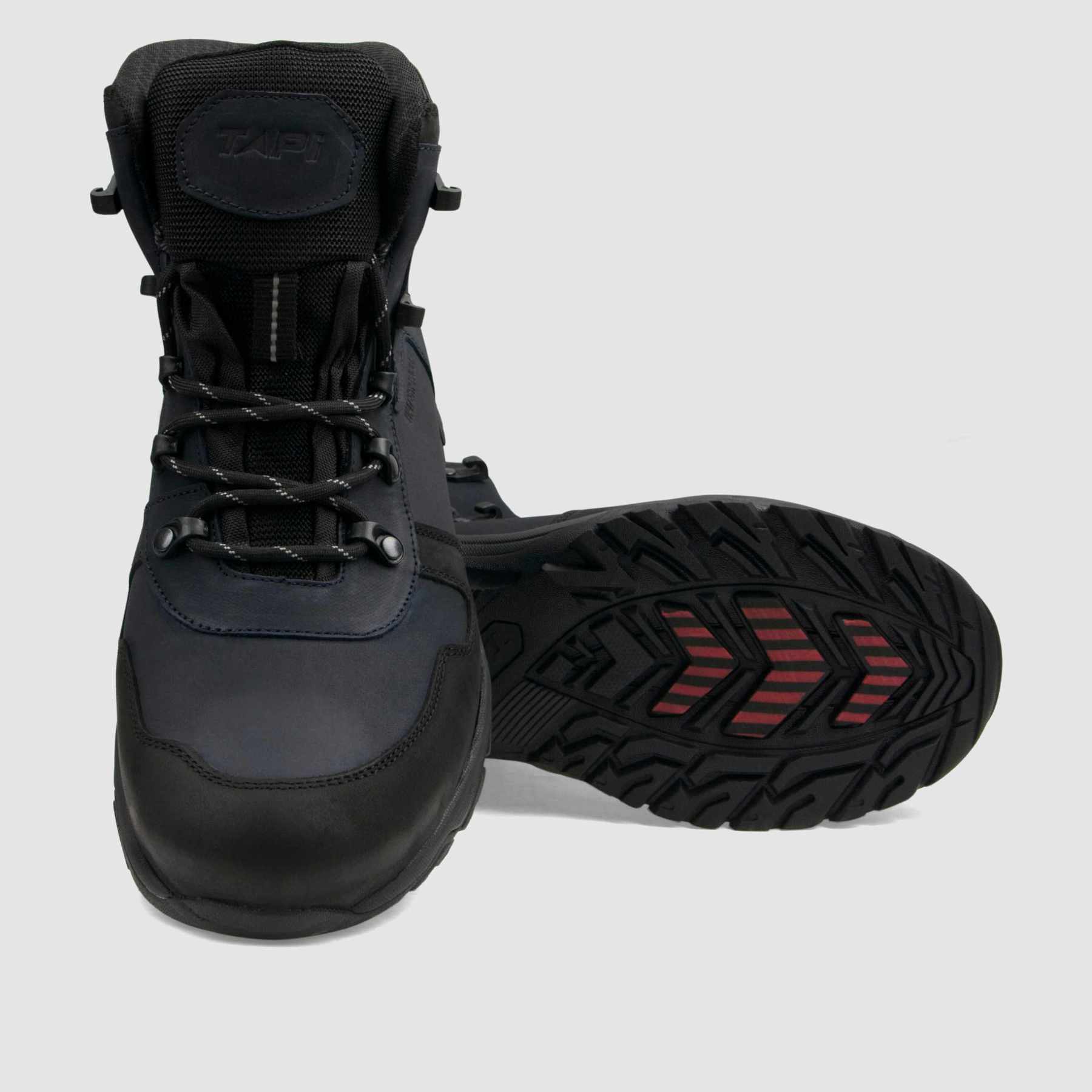 Trzewik trekkingowy TAPI M - 9153 granatowa skóra nubukowa - TAPI nero - Trzewiki trekkingowe męskie - Granatowy - 4