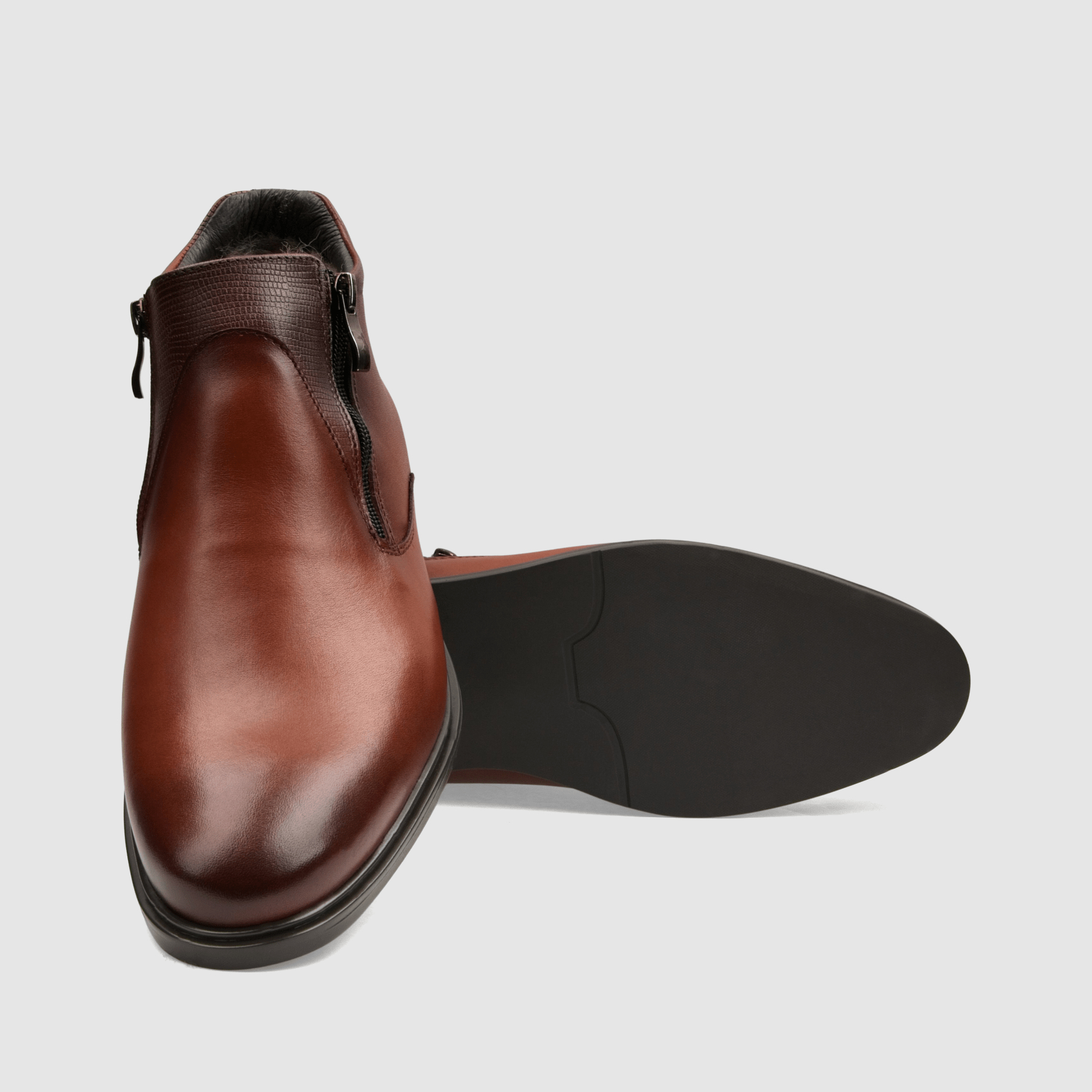 Trzewiki eleganckie TAPI A - 2408 brązowa licowa skóra - TAPI nero - Trzewiki eleganckie na zamek - Brązowy - 4