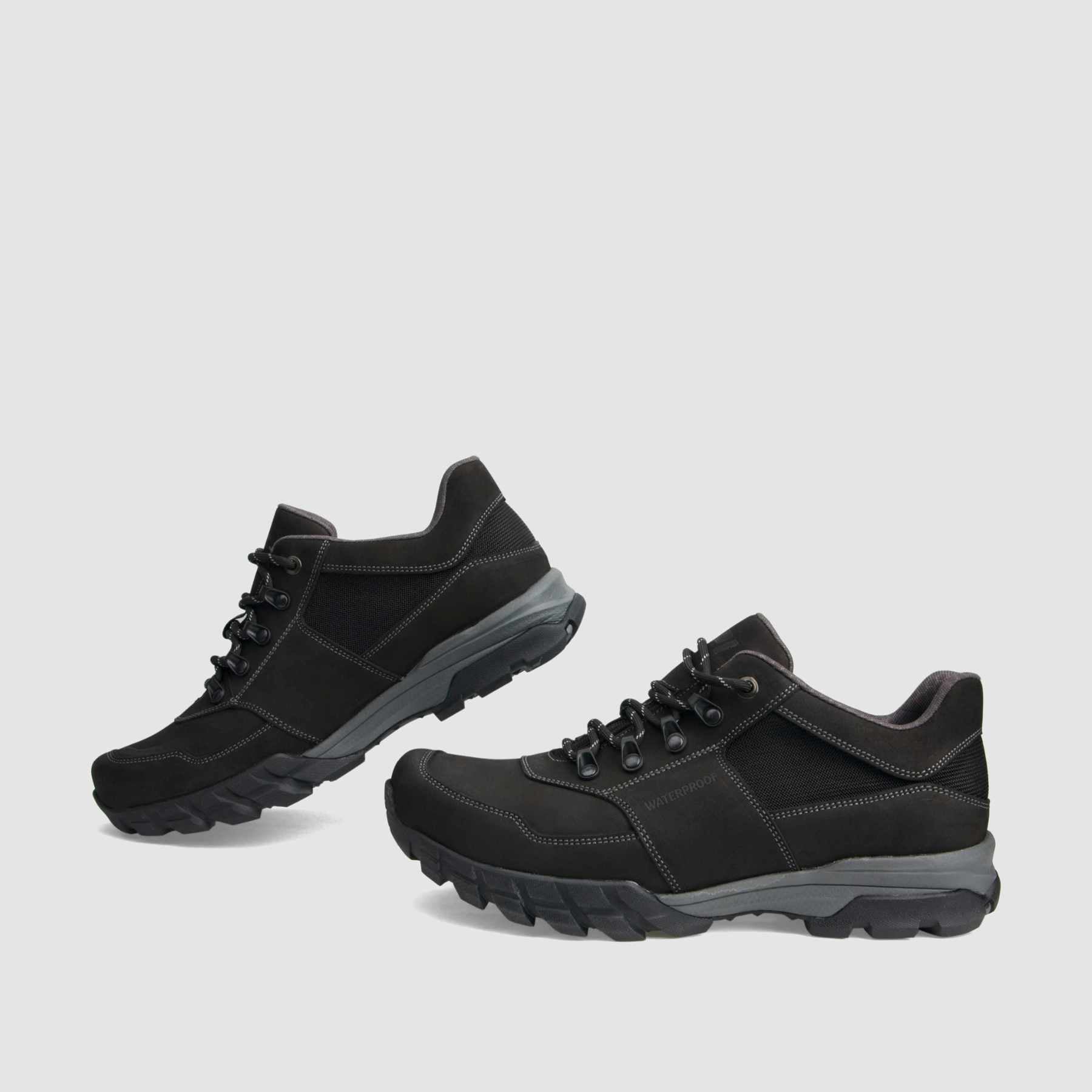 TAPI A-9155 trekking shoes, black oiled leather, waterproof