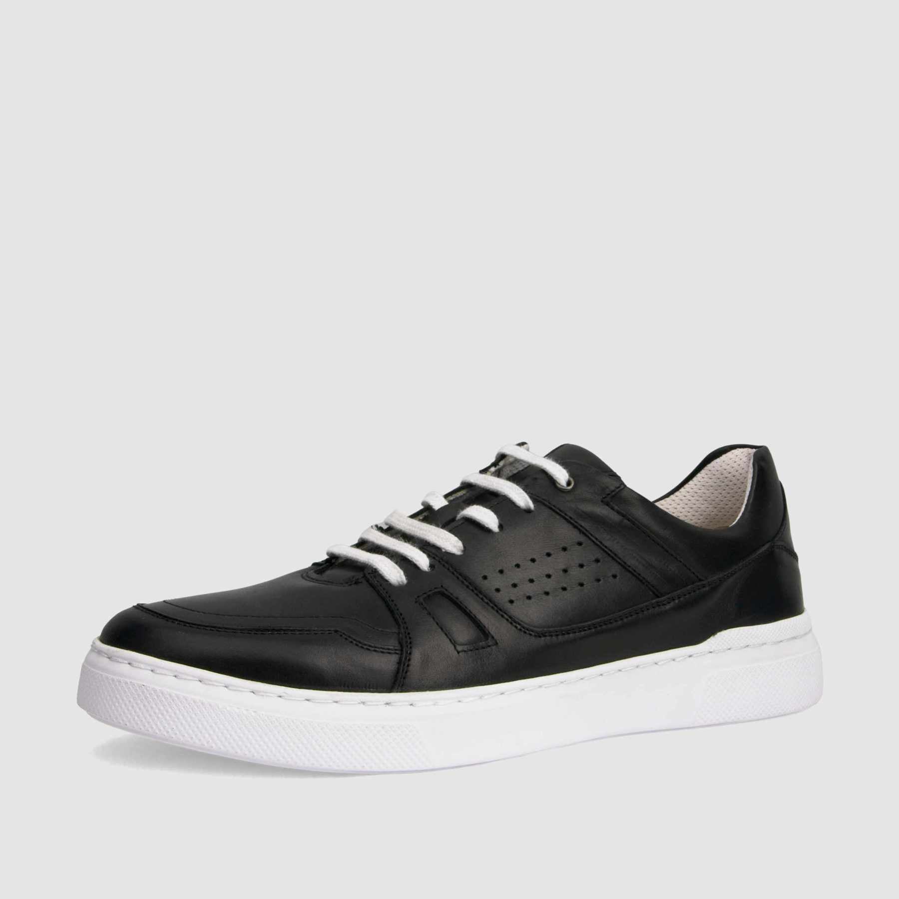 TAPI sneakers E-7363 black smooth leather