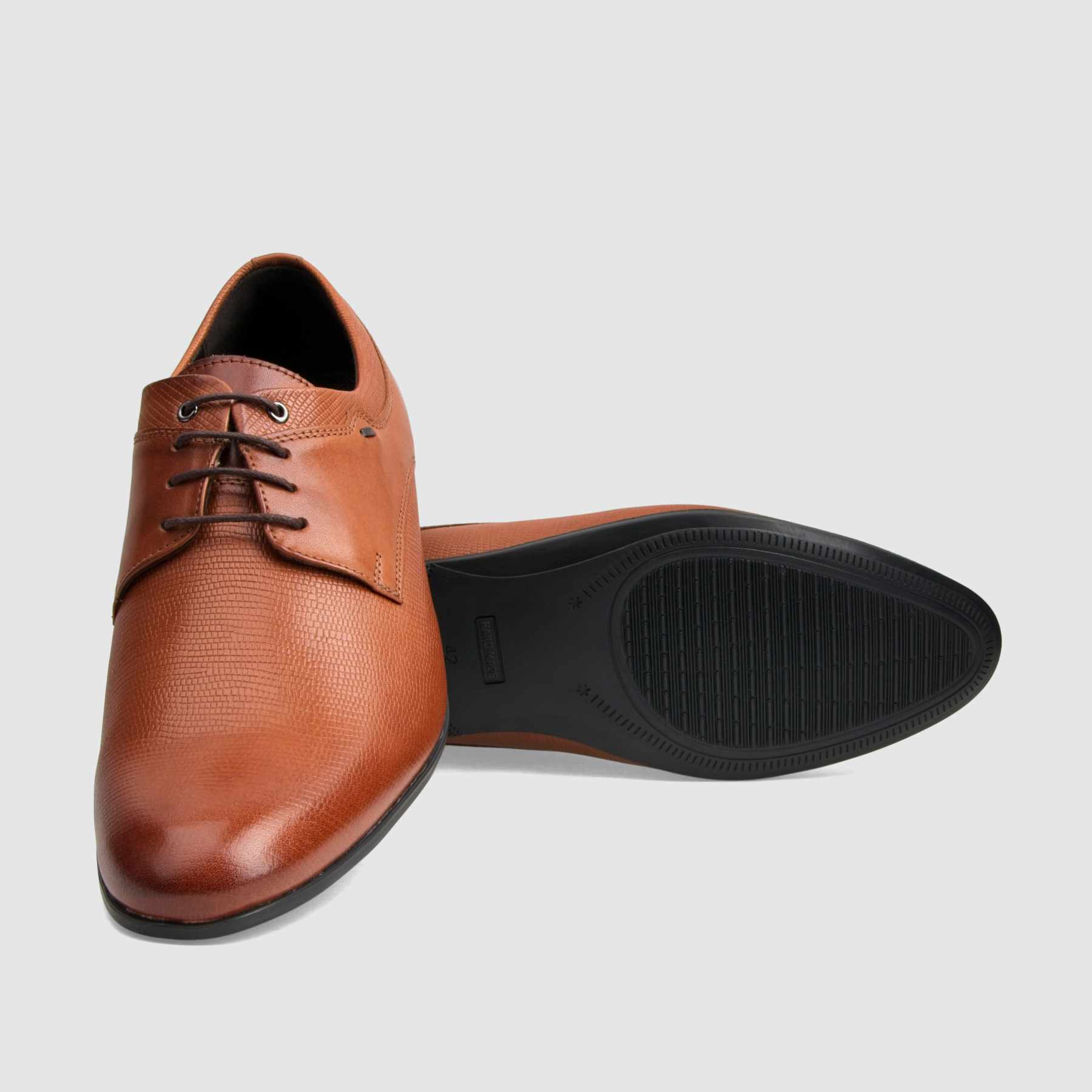 TAPI X-4575 formal shoe, brown, grain embossed leather