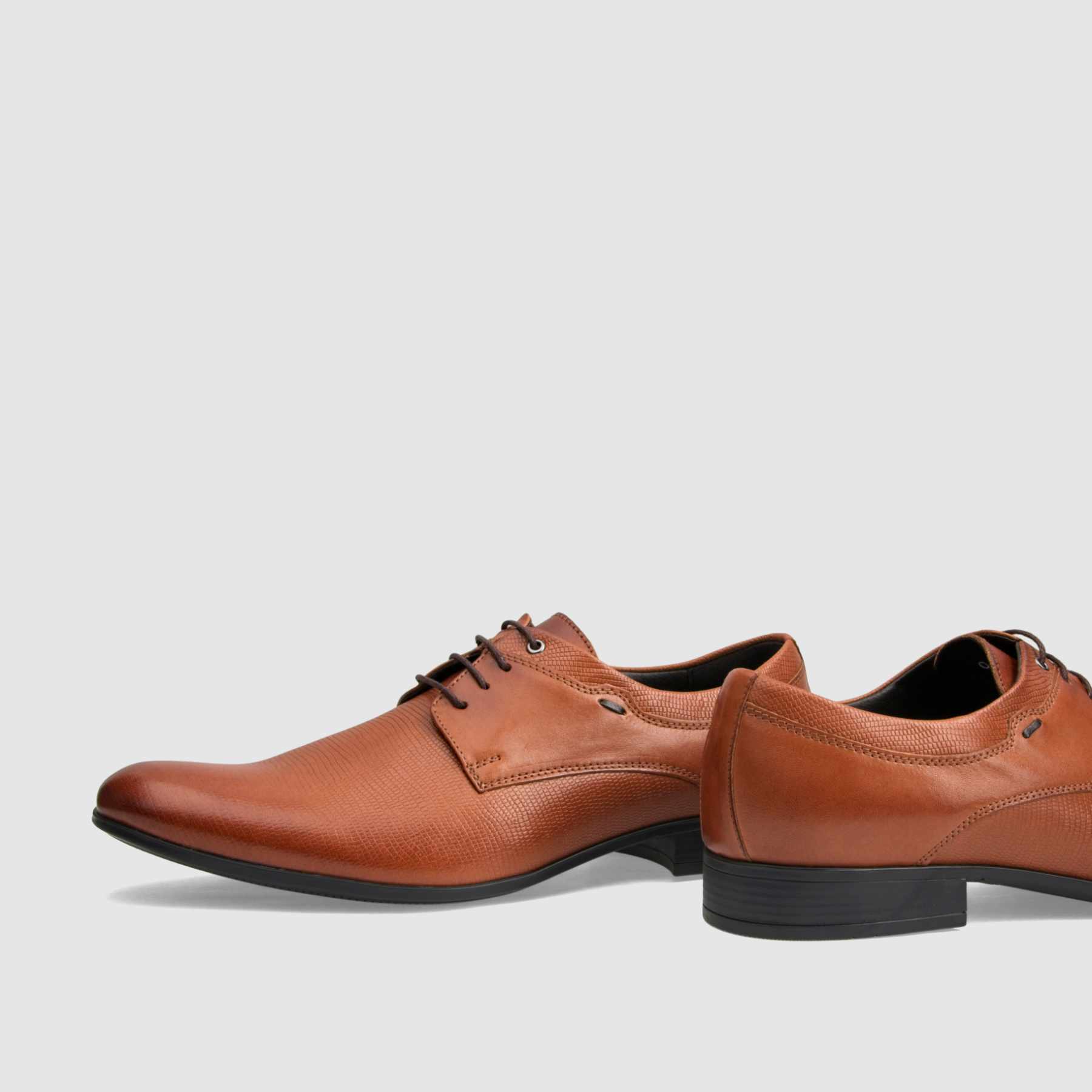 TAPI X-4575 formal shoe, brown, grain embossed leather