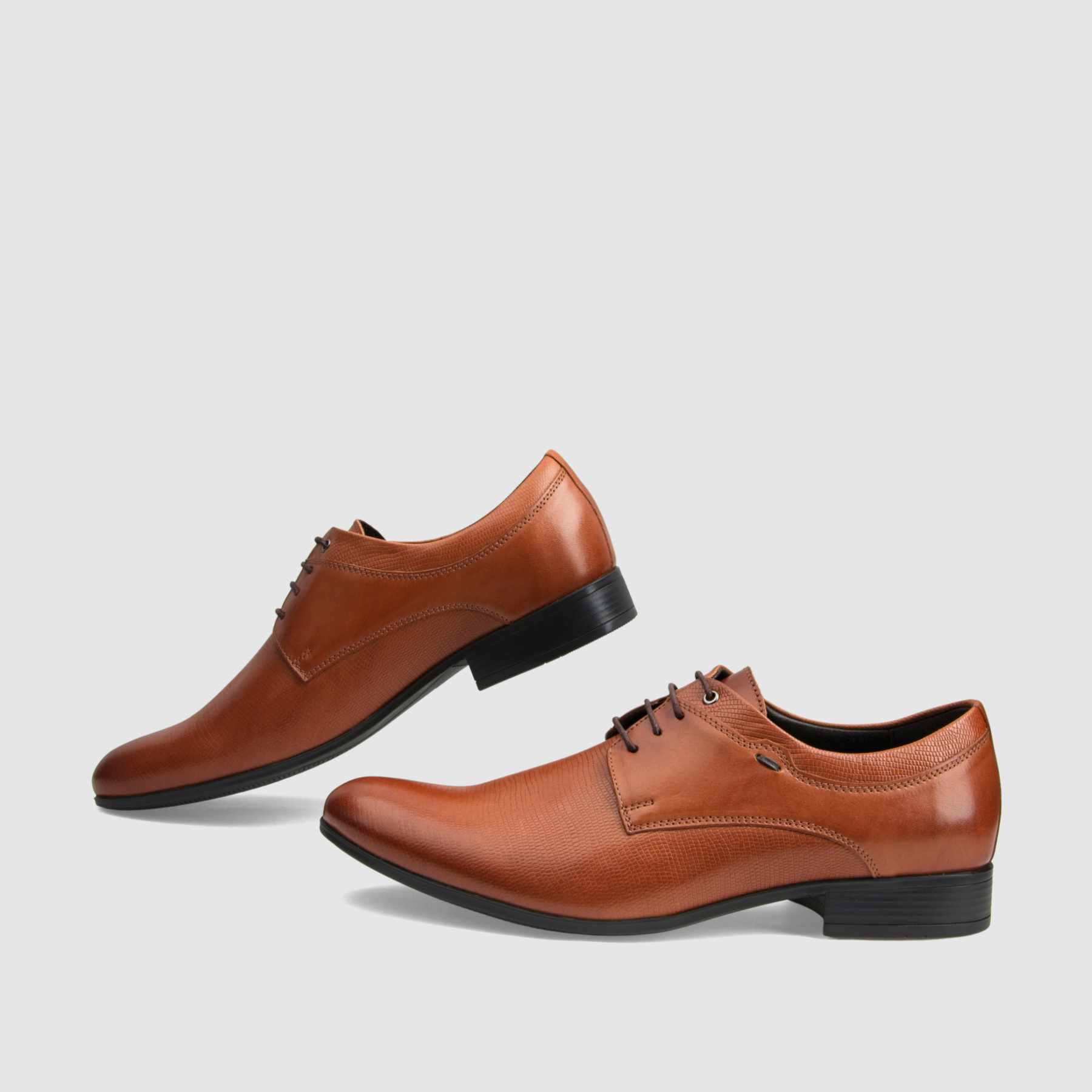 TAPI X-4575 formal shoe, brown, grain embossed leather