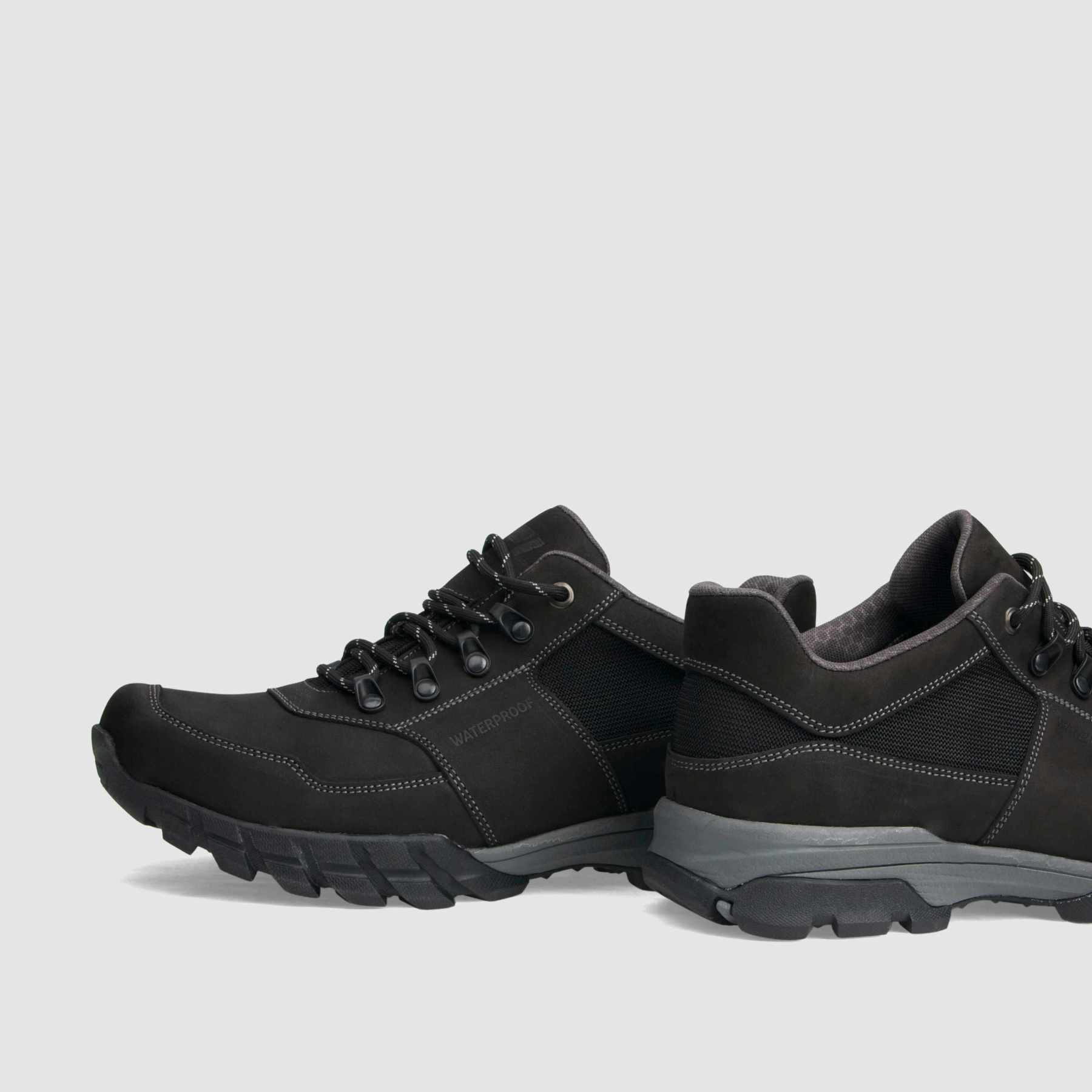 TAPI A-9155 trekking shoes, black oiled leather, waterproof 
