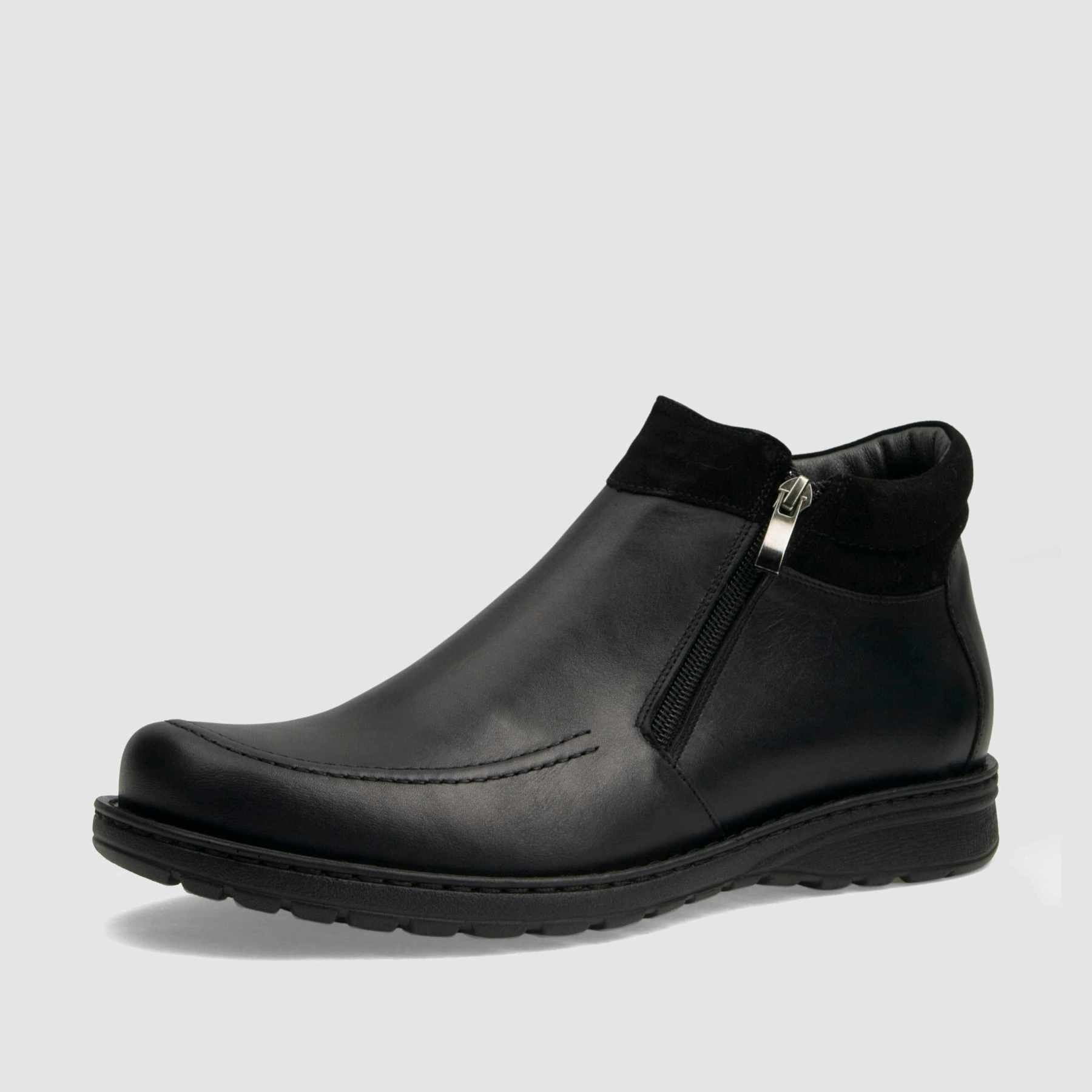 Casual ankle boot TAPI A-2467 black grain leather