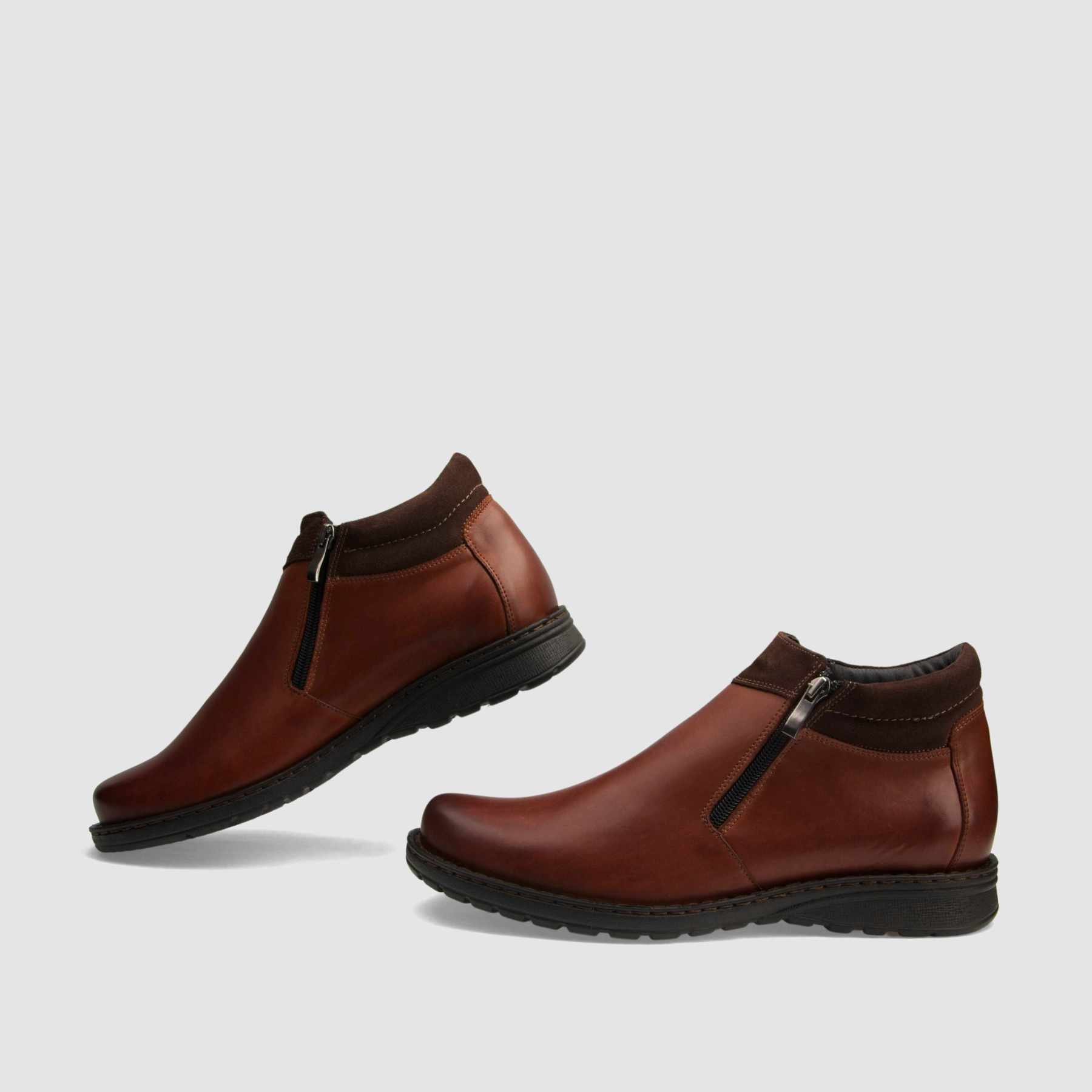 Casual ankle boot TAPI A-2470 brown smooth leather