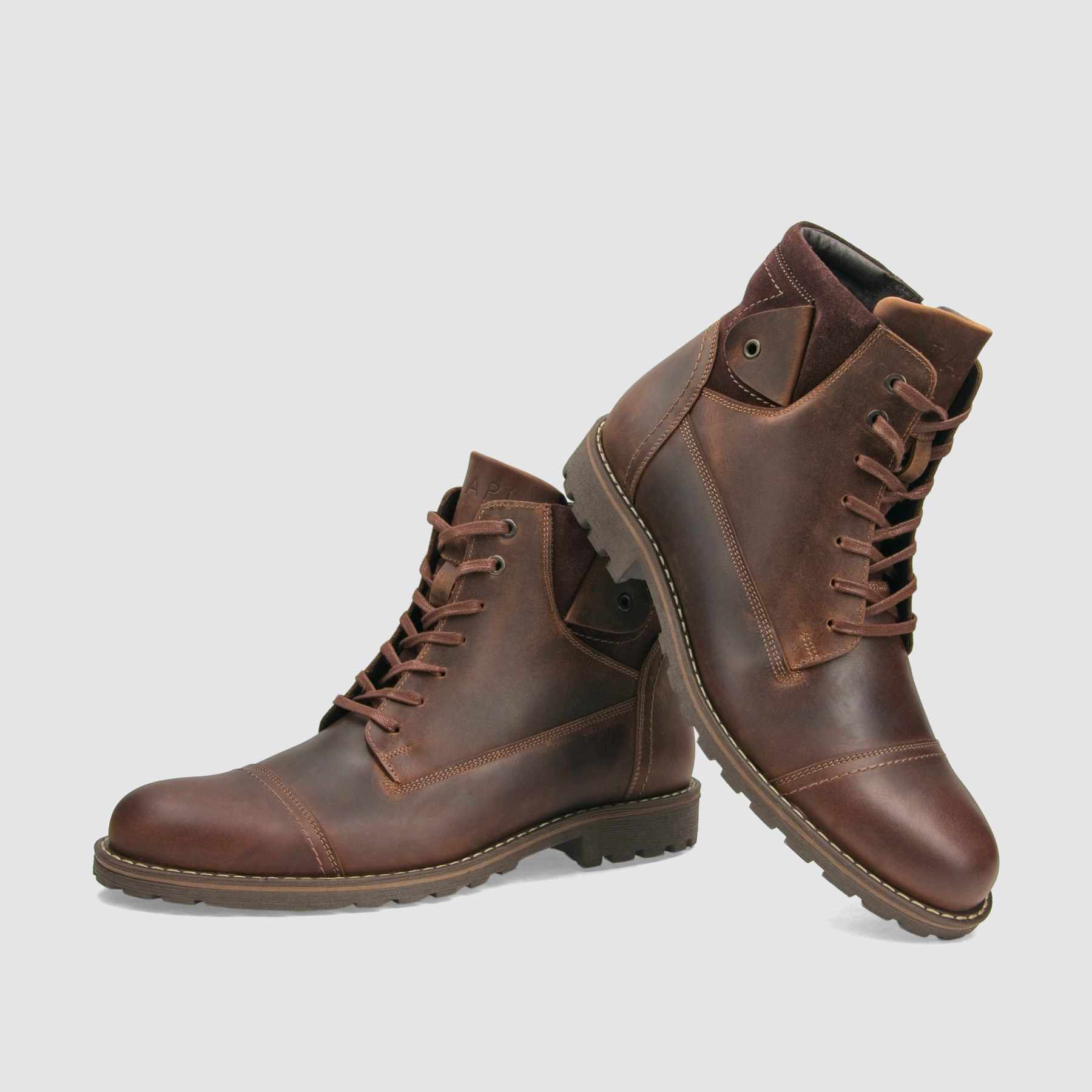 Men's boot TAPI A-2477 brown oiled leather 