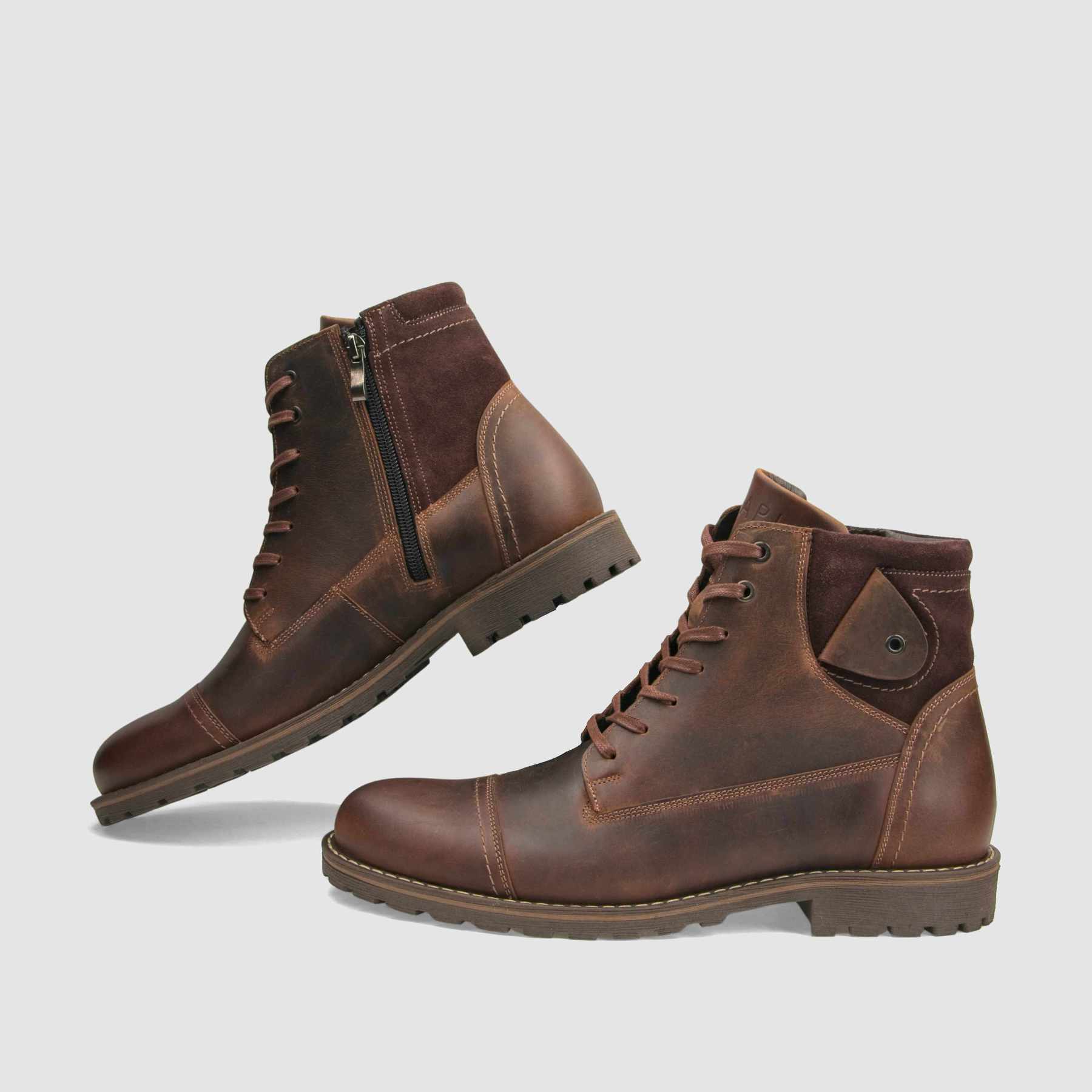 Men's boot TAPI A-2477 brown oiled leather 