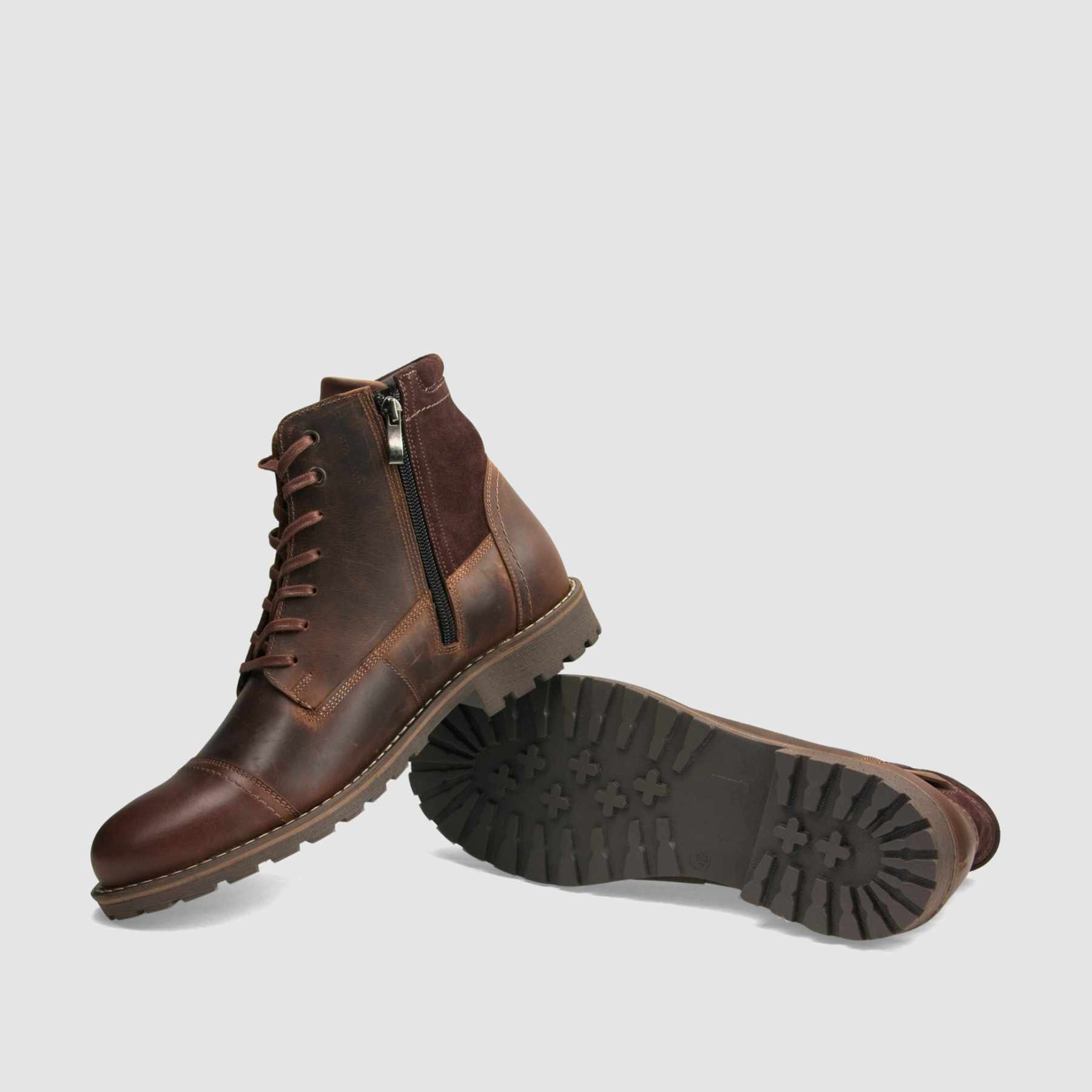 Men's boot TAPI A-2477 brown oiled leather 