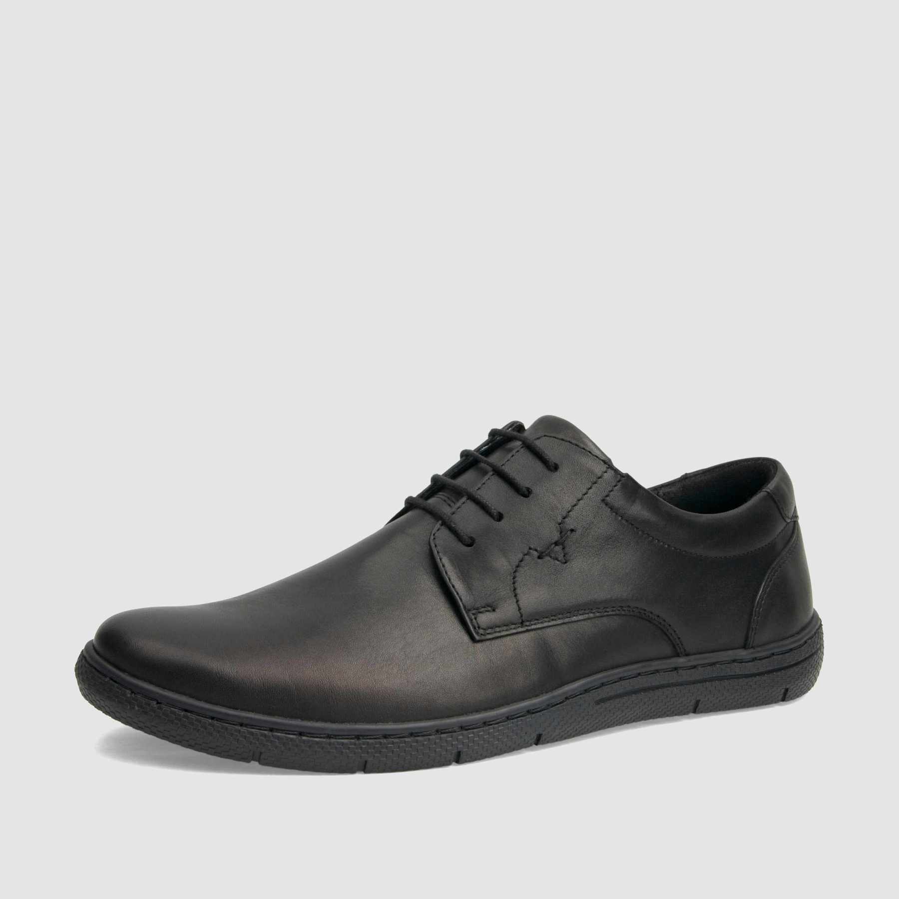 Casual shoe TAPI A-7264 black grain leather