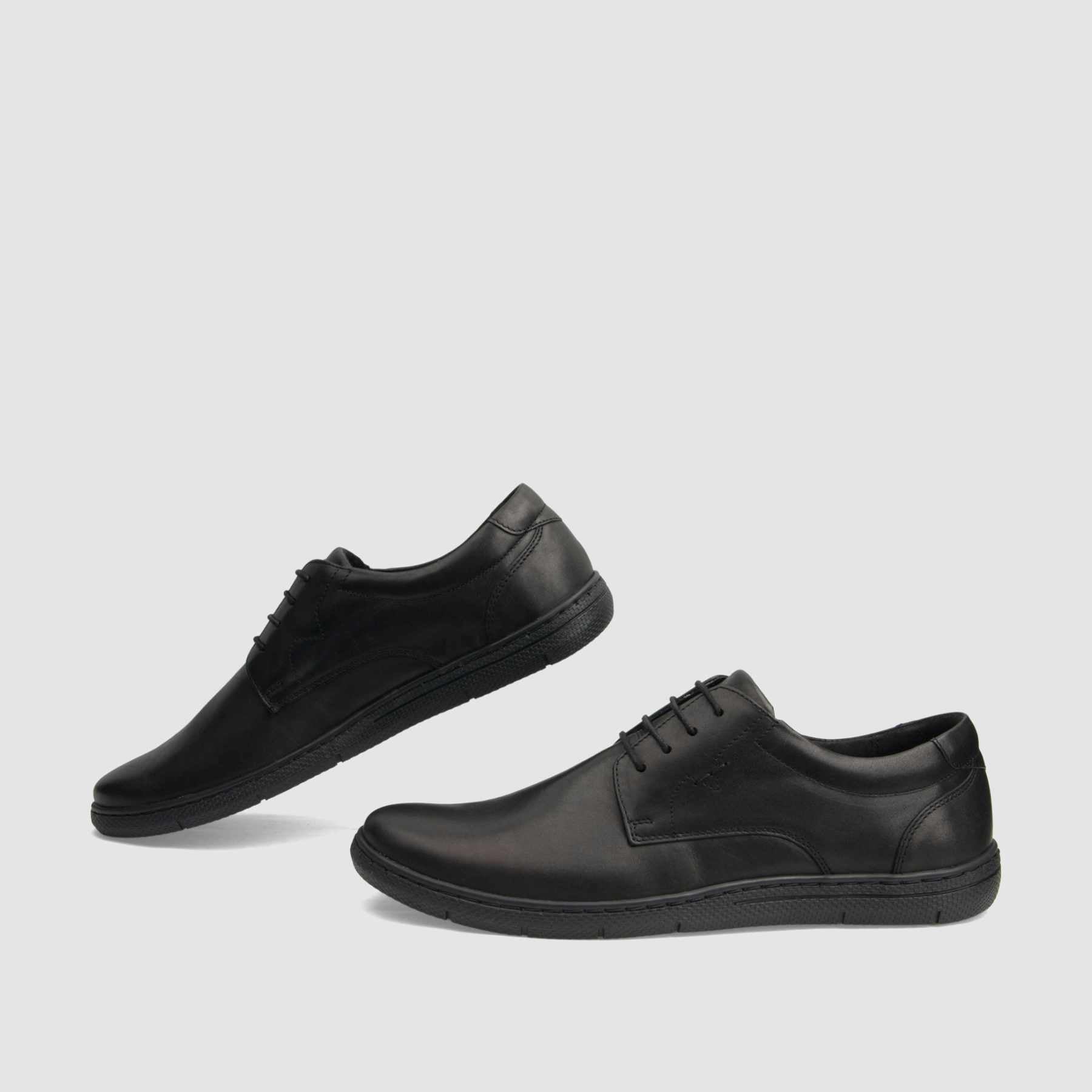 Casual shoe TAPI A-7264 black grain leather