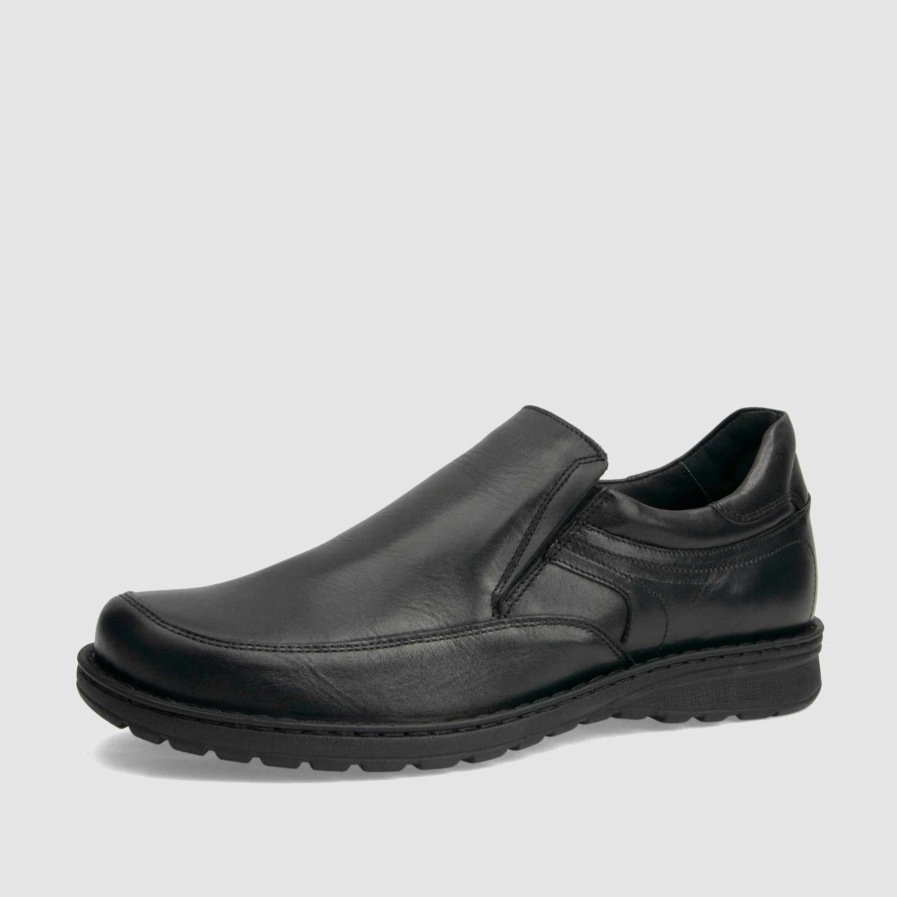 Casual shoe TAPI A-7271 black grain leather 