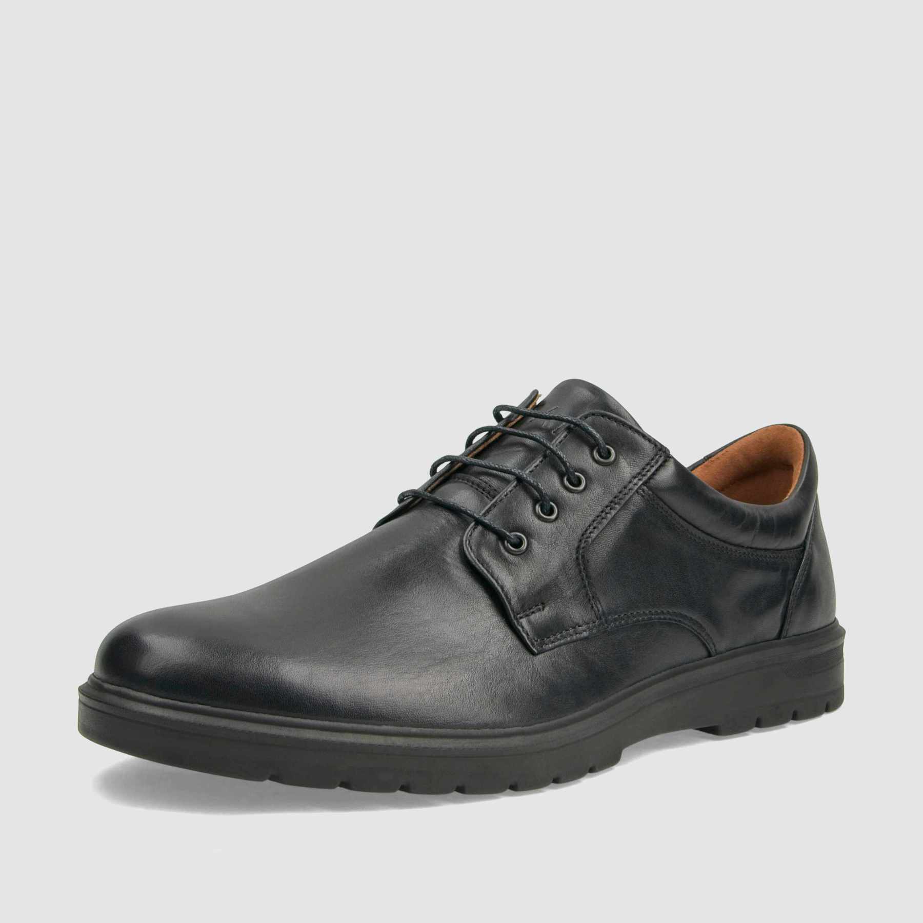 Casual shoe TAPI A-7399 black grain leather 