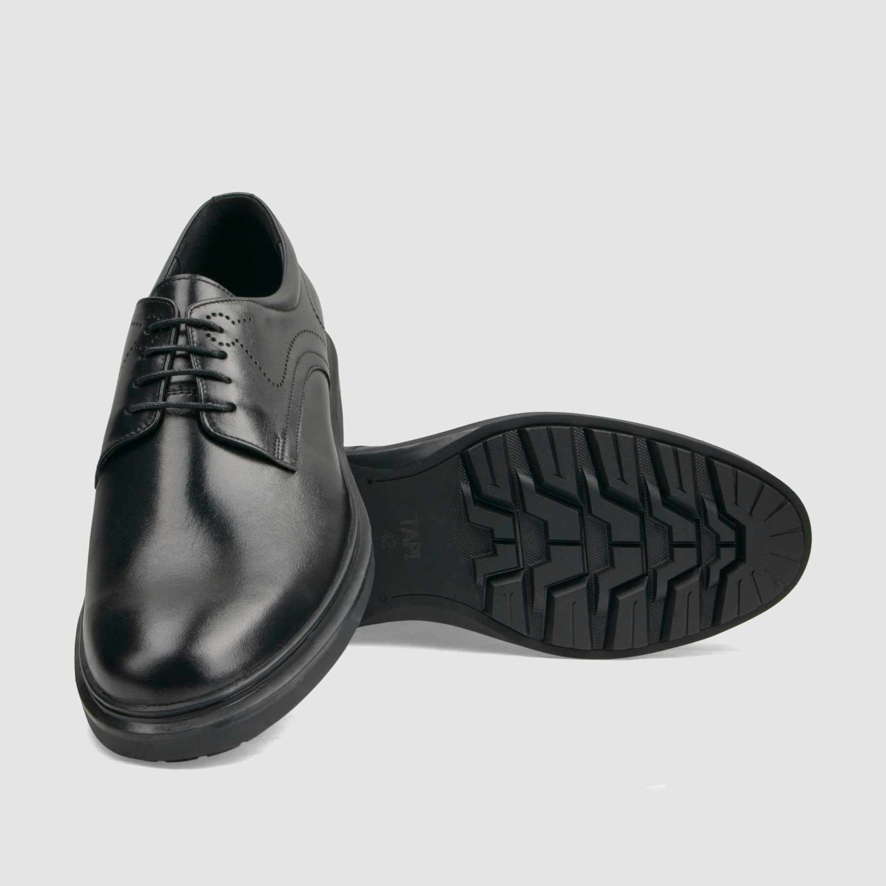 TAPI A-7455 formal shoe, black grain leather 