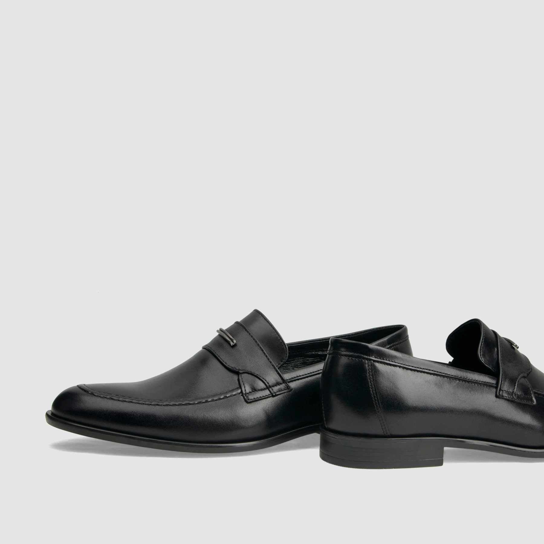 TAPI B-6751 black smooth leather dress shoes - loafers 